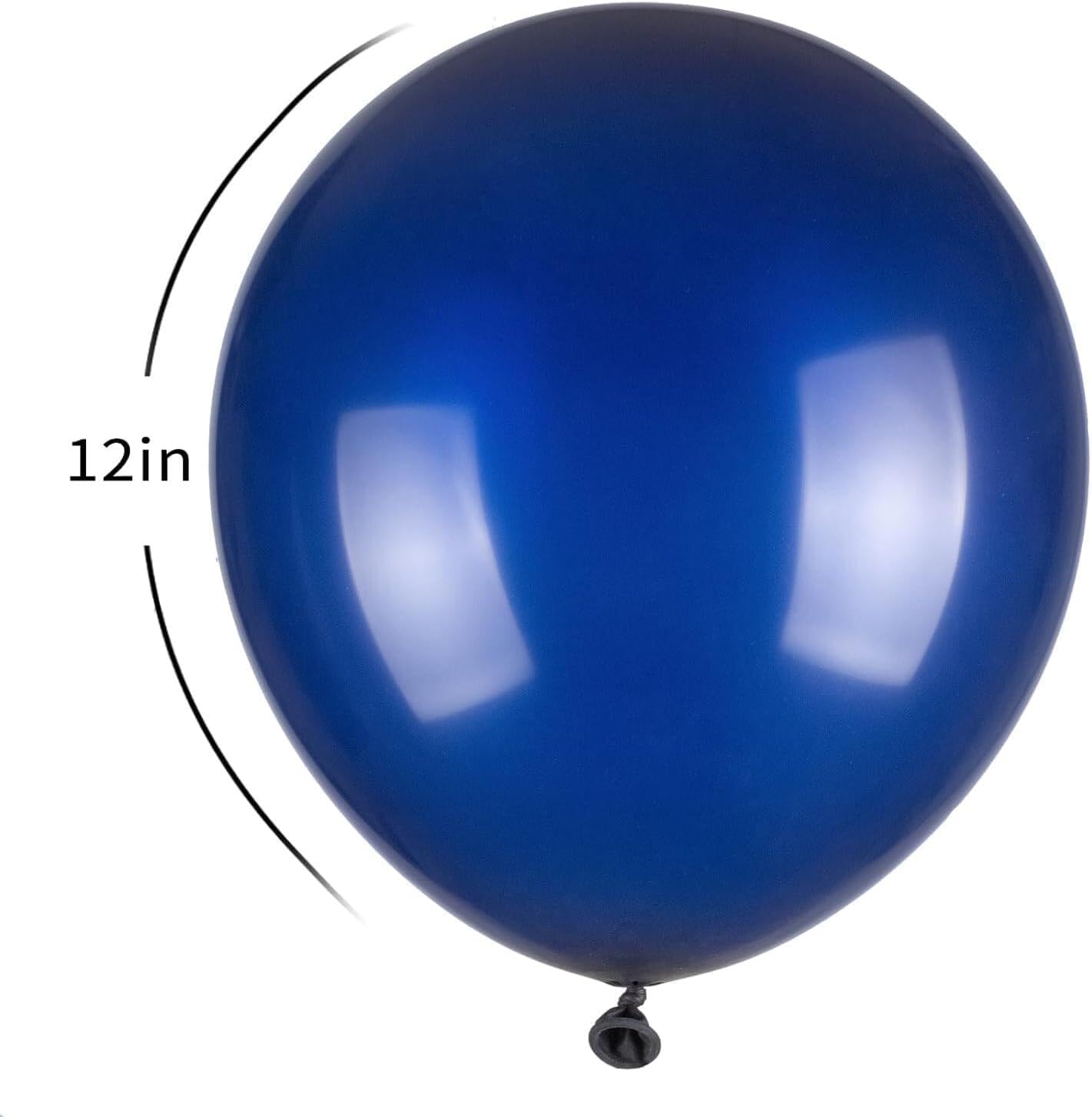100pcs Navy Blue Balloons, Helium Quality 12 inch Dark Blue Latex Party Balloons for Birthday, Graduation, Christmas, Father's Day Party Decor (66ft Ribbons)
