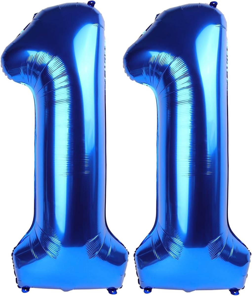 Jumbo Navy Blue Number 11 Balloon 40 Inch, Mylar Foil Number 11 Balloons for Boy Girl 11 Birthday Party, Giant Balloons Anniversary Graduations Photo Shoot Decorations