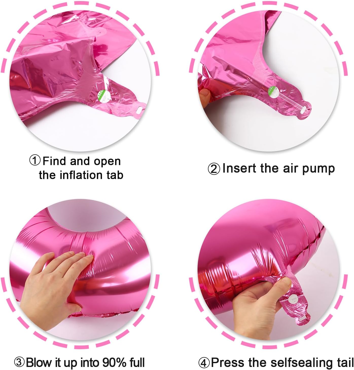 Pink 5 Number Balloon 40 Inch Large Birthday Balloon, Five 5th 15 25 35 50 55 Birthday Celebration Decorations, Foil 5 Mylar Helium Number 5 Balloons Girl Boy Anniversary Party Supplies