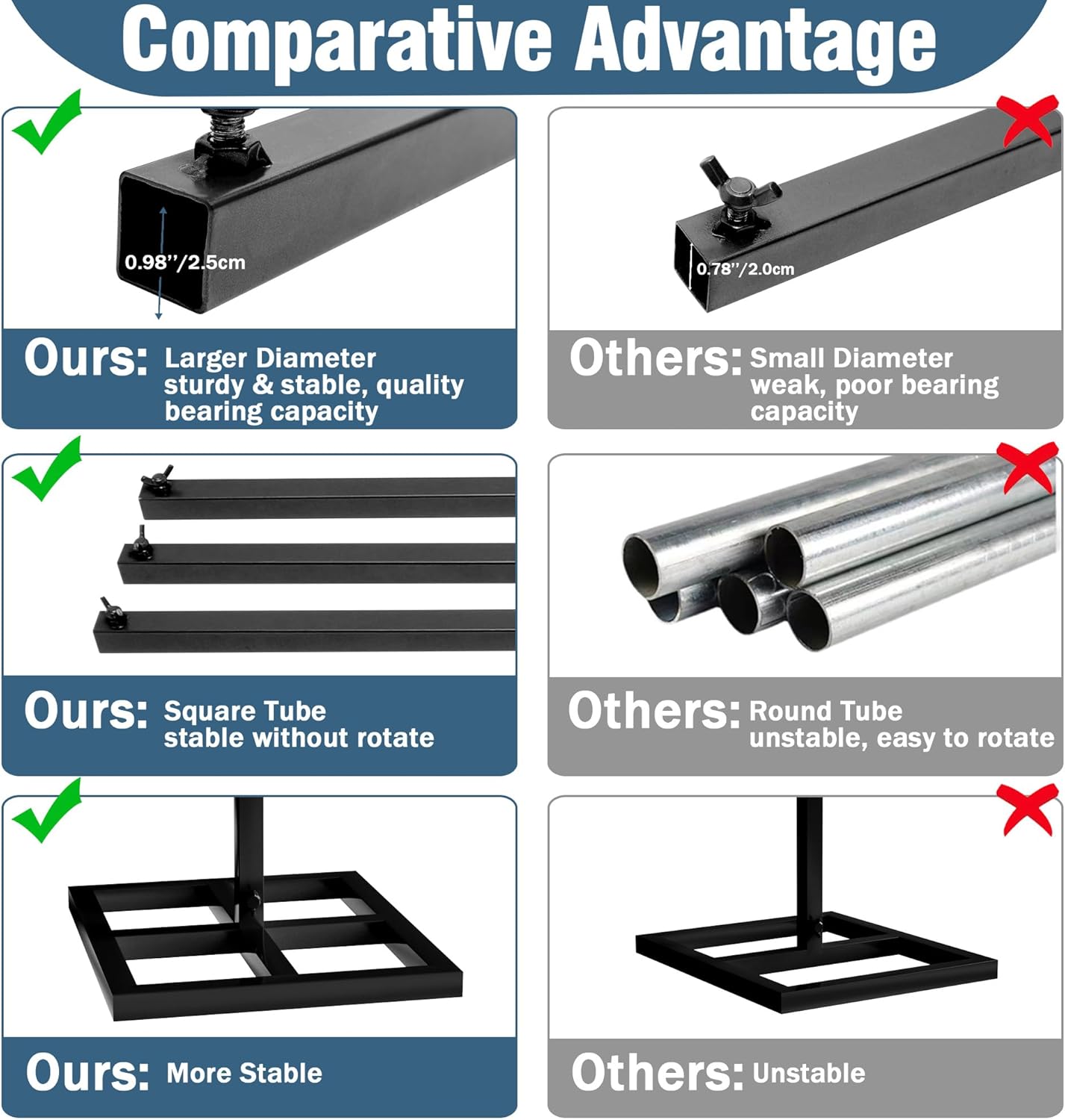 Wokceer 10 FT Backdrop Stand Heavy Duty Pipe and Drape Kit, Adjustable Black Backdrop Stands for Wedding Photo Booth Background Birthday Party Photography Exhibition Decoration