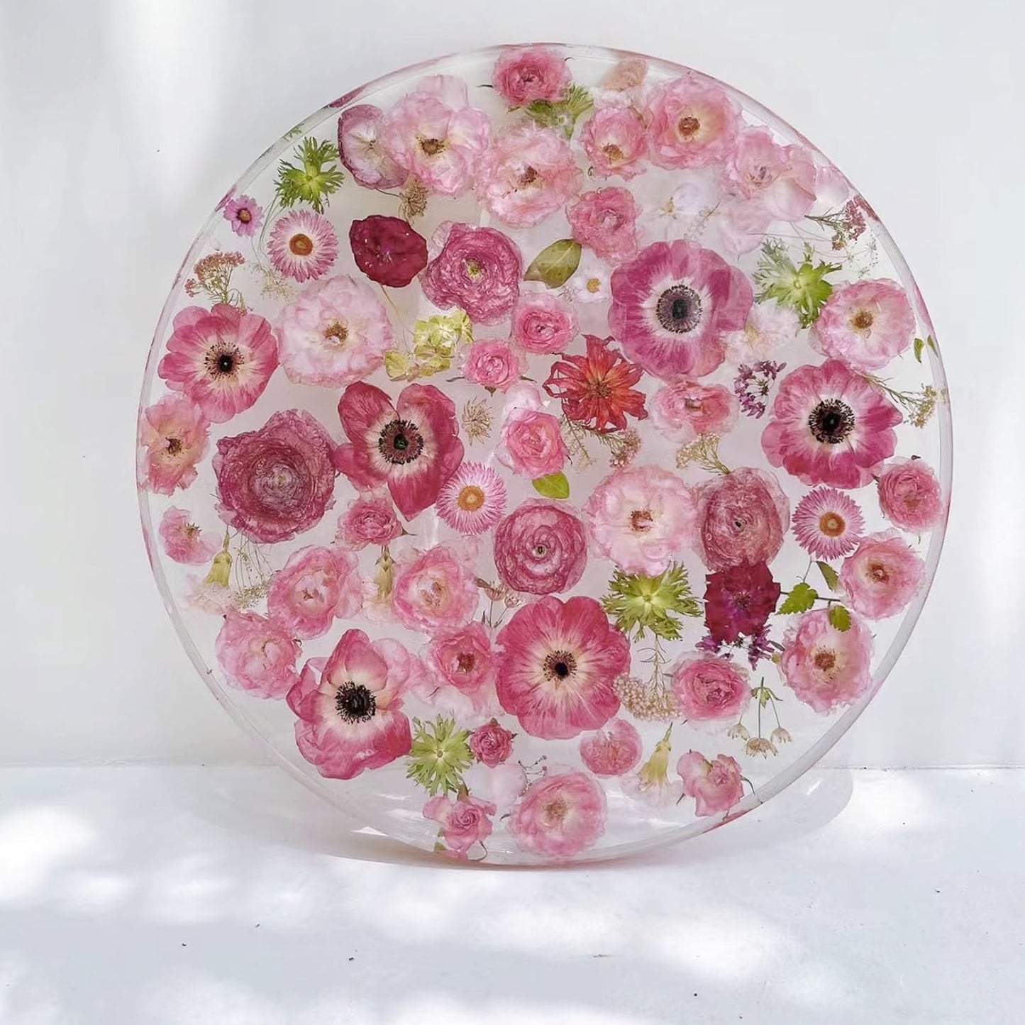 AHTONG 14 Types Pink Dried Pressed Flowers for Craft, Leaf Plant Herbarium for Resin Molds Jewelry Making Floral Decors (Peach Fuzz)