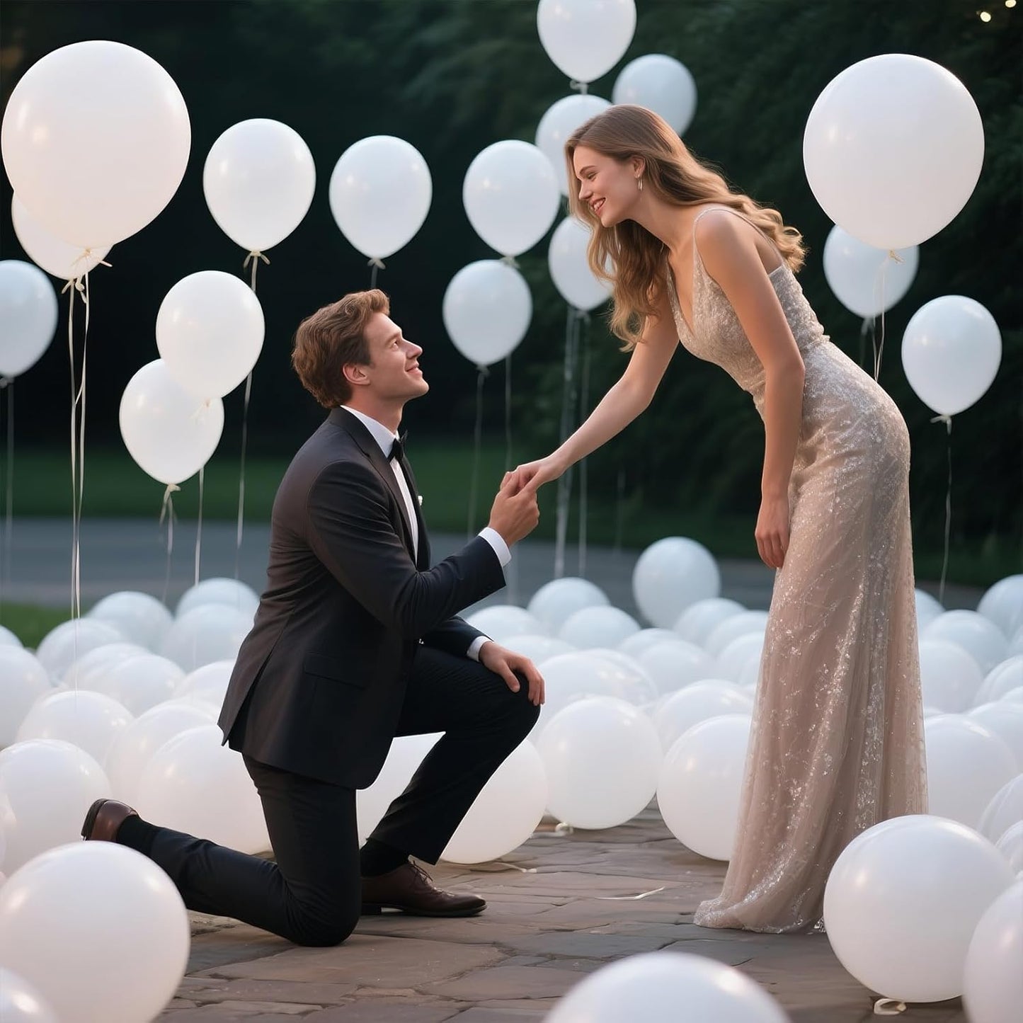 KAWKALSH White Balloon 12 Inch, 110pcs Latex Party Balloons Helium Bright Color for Birthday Baby Shower Wedding Party Supplies Arch Garland Decoration