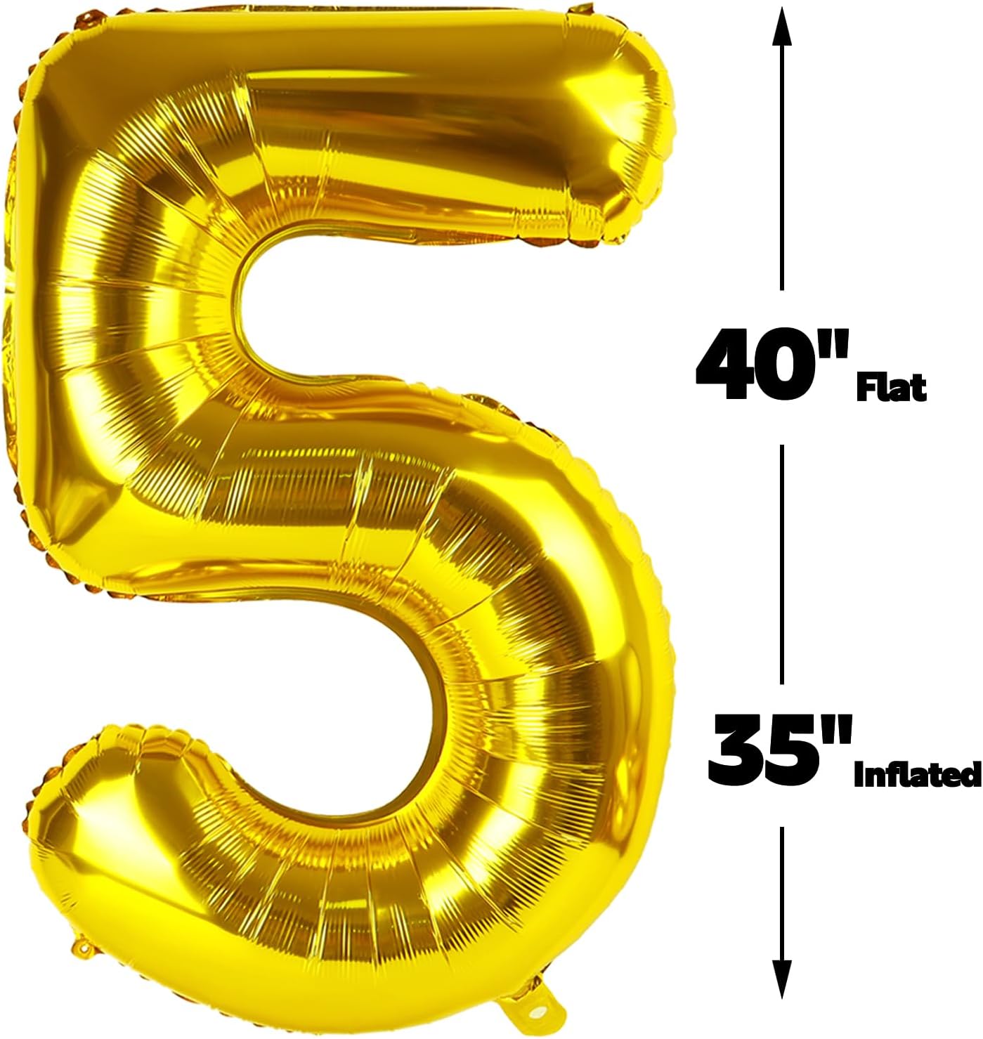 Large Gold 40 Inch Birthday Number 15 51 Balloon, 15th 51 Birthday Anniversary Celebration Decorations, Foil Mylar Helium Numbers 15 Balloons Girl Boy Party Supplies