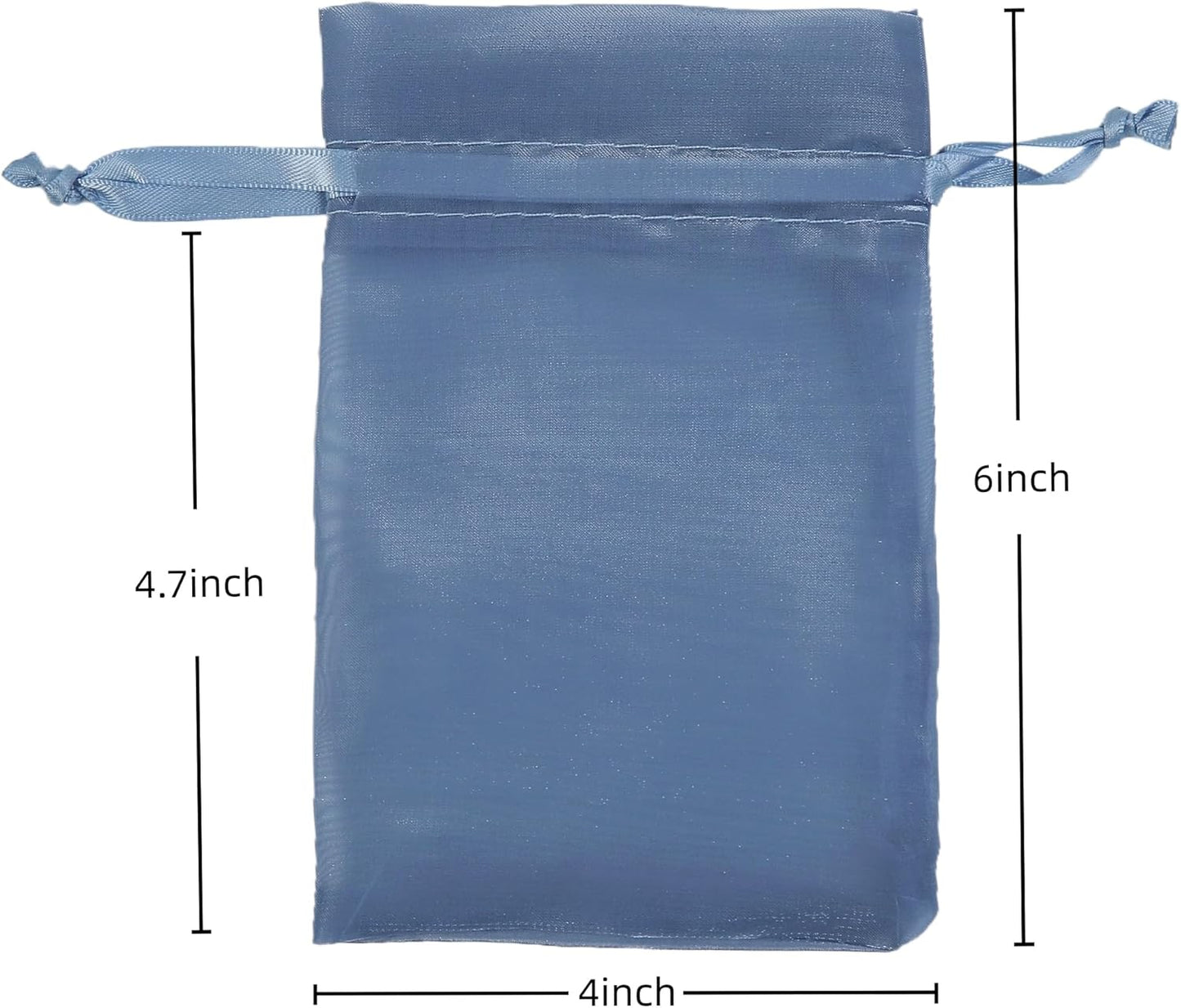 20 Pcs Dark Blue Small Organza Bags 4X6 inch for Wedding Favors with Drawstring, Mini Mesh Gift Bags Jewelry Pouch for Candy Bridal Shower Party Favor Baby Shower Christmas