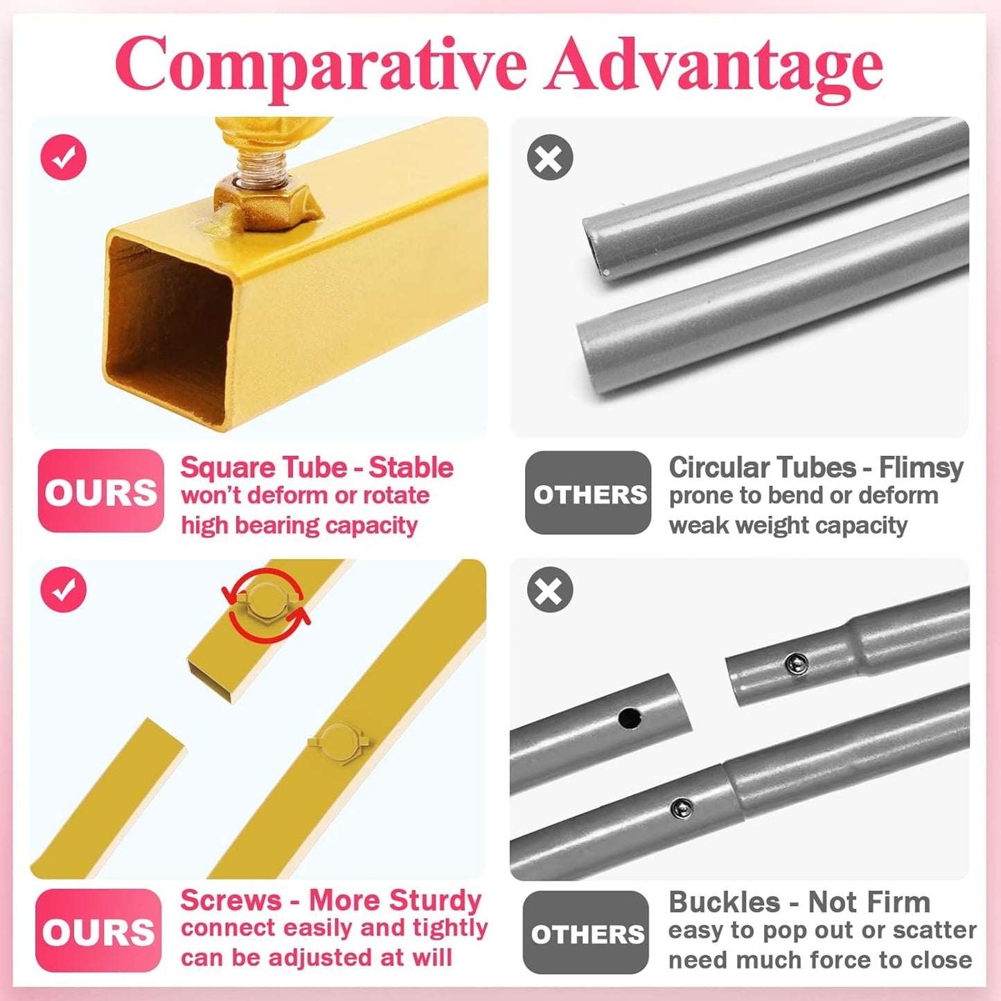 Wokceer 7.2 FT Wedding Arch Backdrop Stand, Gold Metal Arch Backdrop Stand for Wedding Ceremony Birthday Party Bridal Baby Shower Photo Booth Garden Floral Balloon Arches Decoration