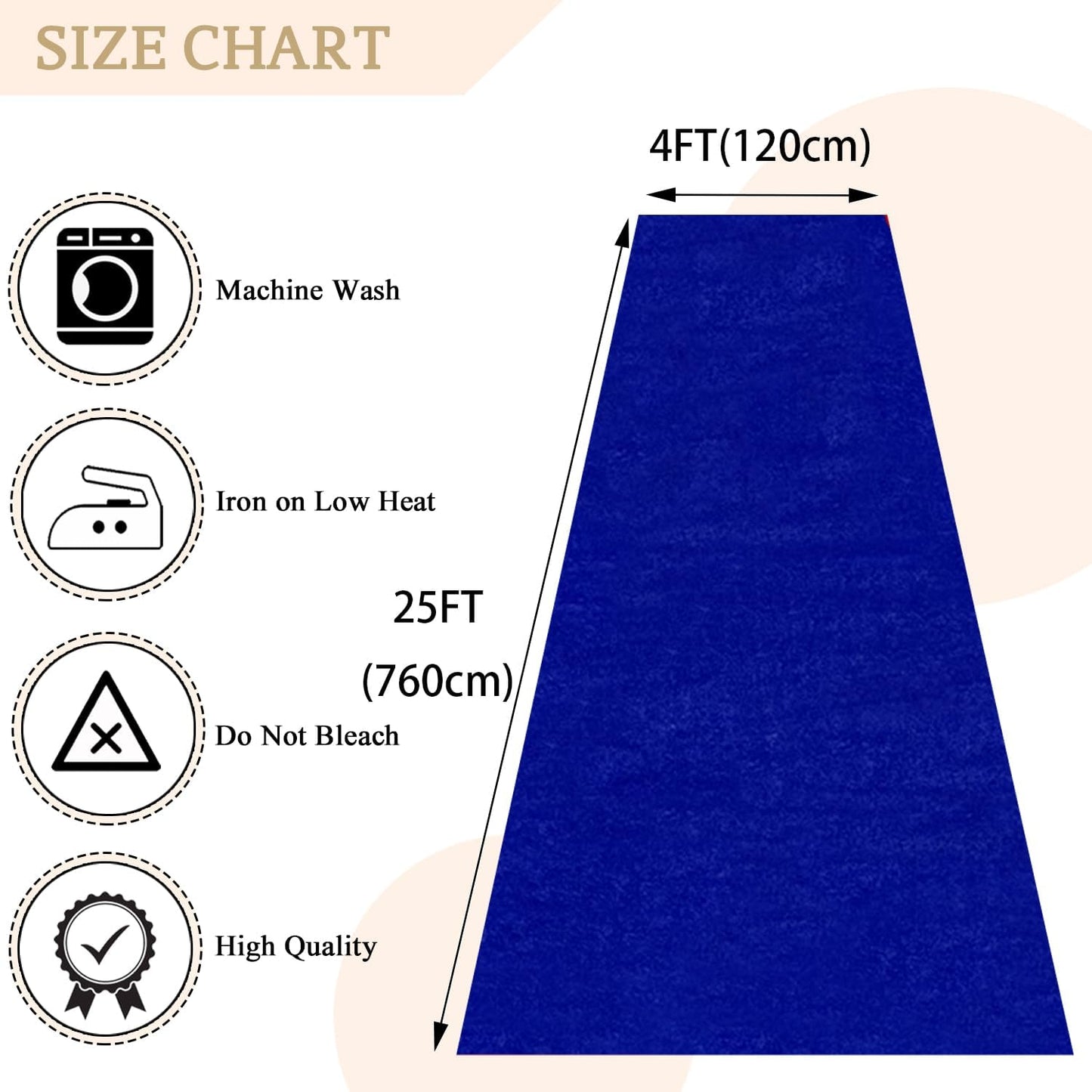 MODFUNS Aisle Runners for Weddings for Outdoor Royal Blue Velvet Aisle Runner Rug 4x20FT Carpet Runner for Party Romantic Indoor Outdoor Beach Carpet Rug for Reception