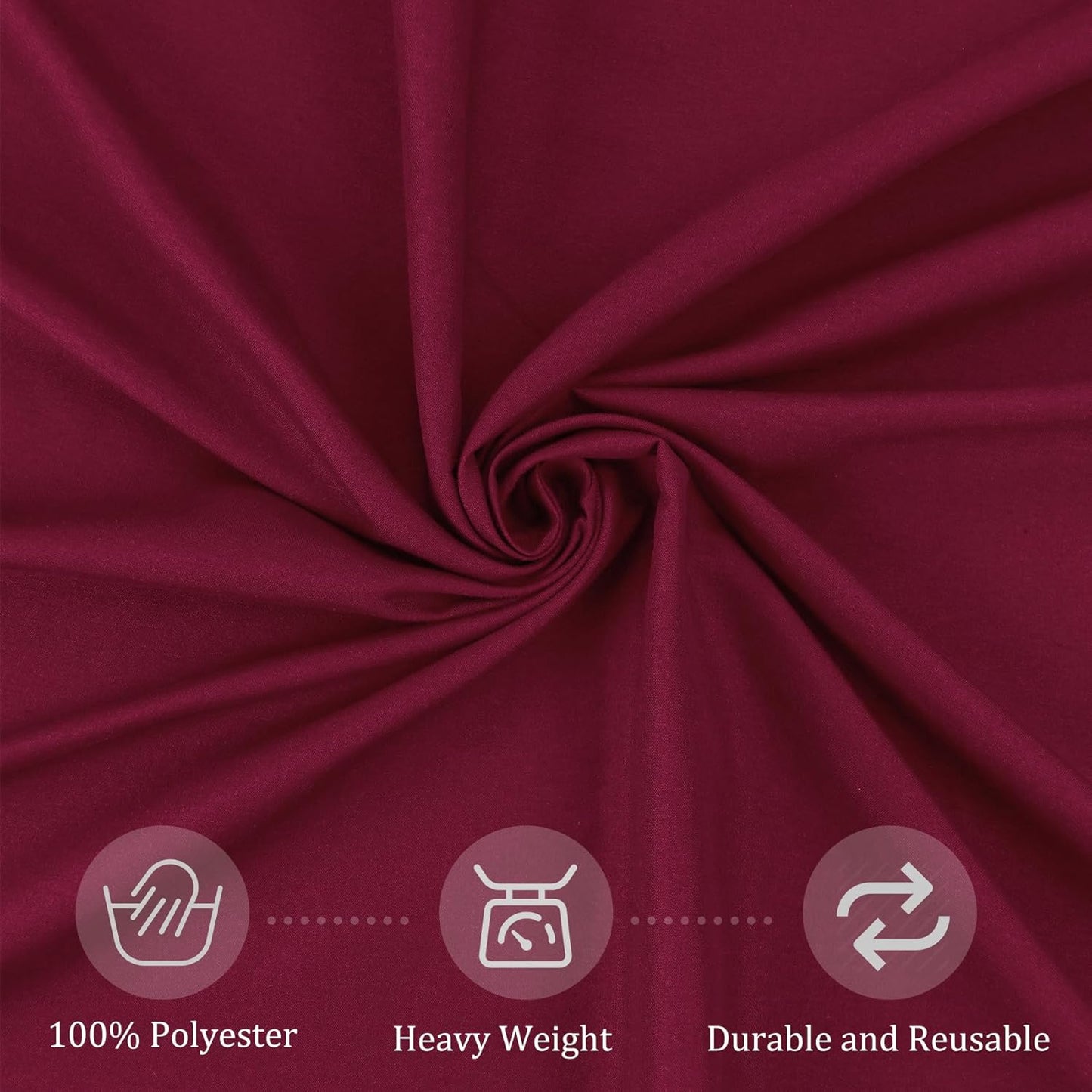 8 Pack Round Tablecloth 70 Inch Round Table Covers Bulk Washable Polyester Fabric Round Table Clothes for Wedding Party Reception Banquet Buffet Restaurant (Burgundy, 70 Inch)