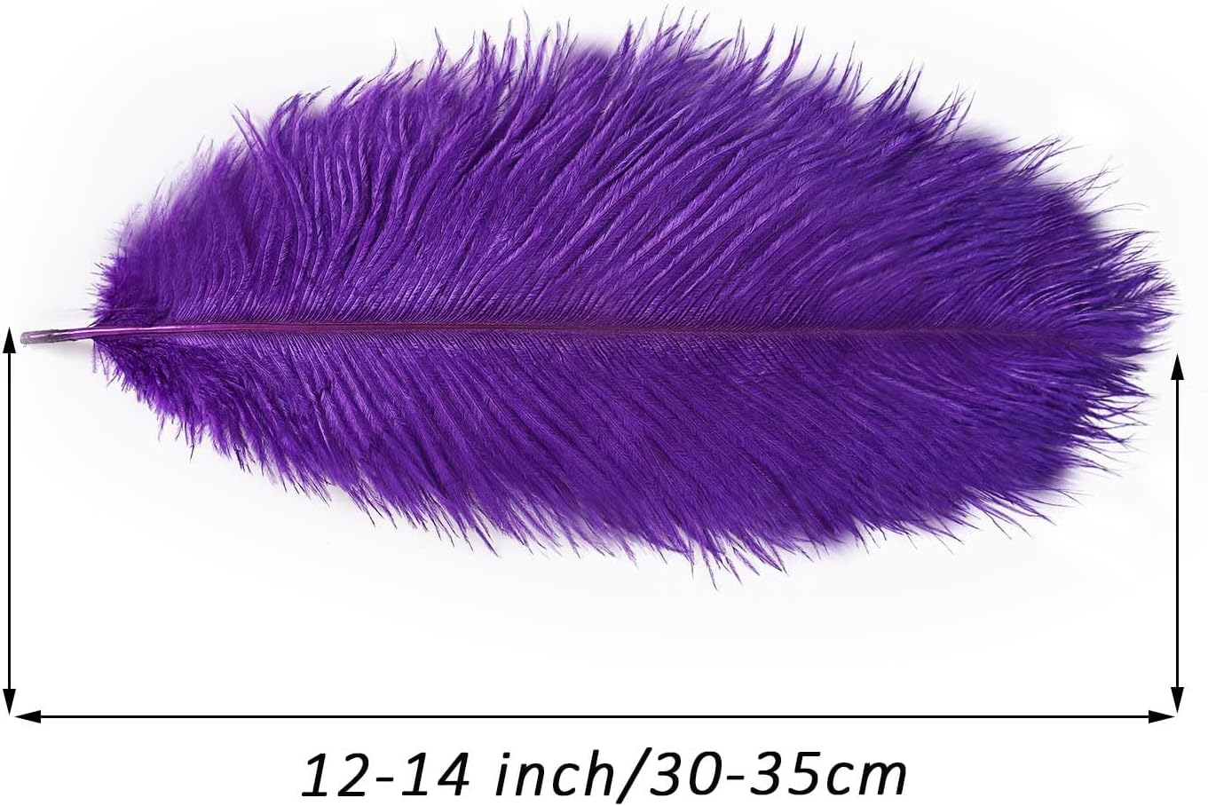 YAKRUNA 30PCS Purple Ostrich Feathers Bulk 12-14 Inches for Centerpieces for Wedding Birthday Gatsby Party, Decorative Plumes for Vase & Table & Christmas Tree Decor (30-35cm, Purple)
