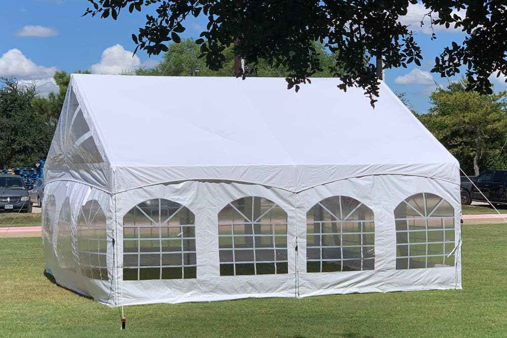 DELTA 20'x20' PVC Marquee Tents for Parties, Large Party Tent, Outdoor Wedding Tent, Heavy Duty Fire Retardant Waterproof Canopy, Carpas para Fiestas,Outdoor Event + 4 Storage Bags