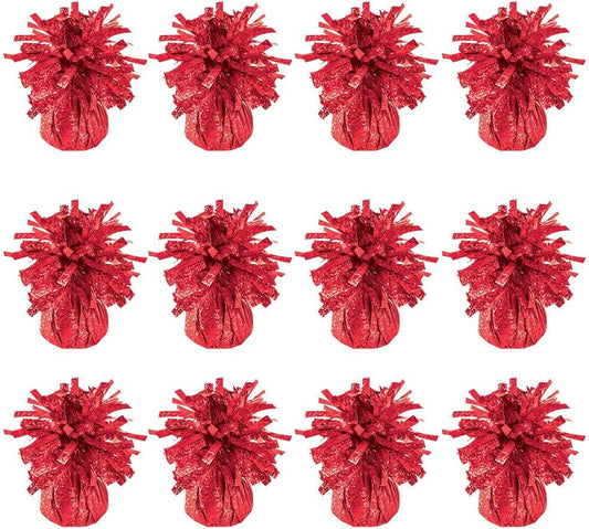 PMU 12 Pcs Kisses Balloon Weights - Decorative Balloon Weight for Christmas, Thanksgiving, Birthday, Party Favors, Wedding & Baby Shower - 6oz. Red, Pkg/12