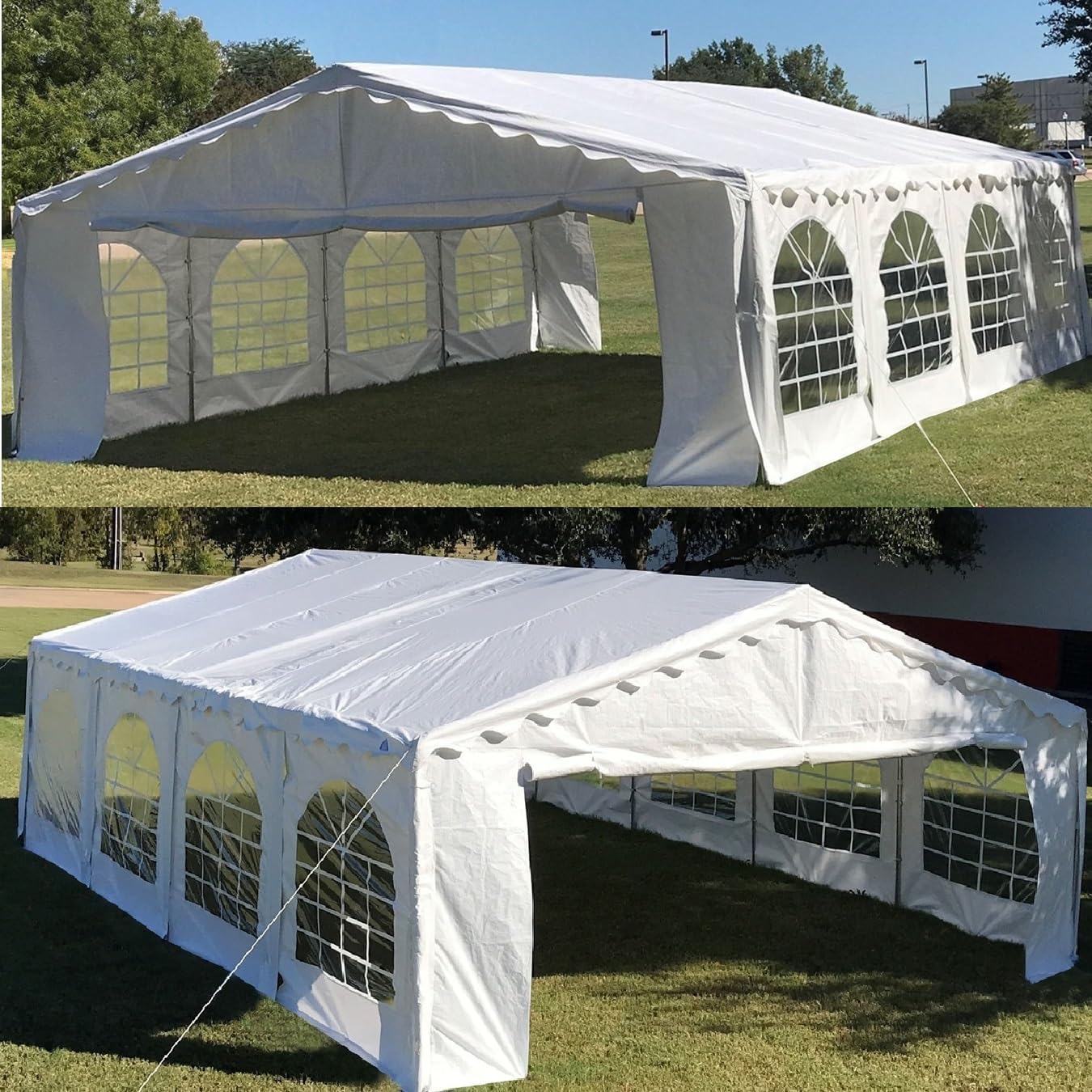 DELTA 26'x16' Budget PE Party Tent + (2) Long Storage Bags,Tents for Parties, Canopy Carpas para Fiestas,Wedding Event Tents for Outdoor Events (B Model)