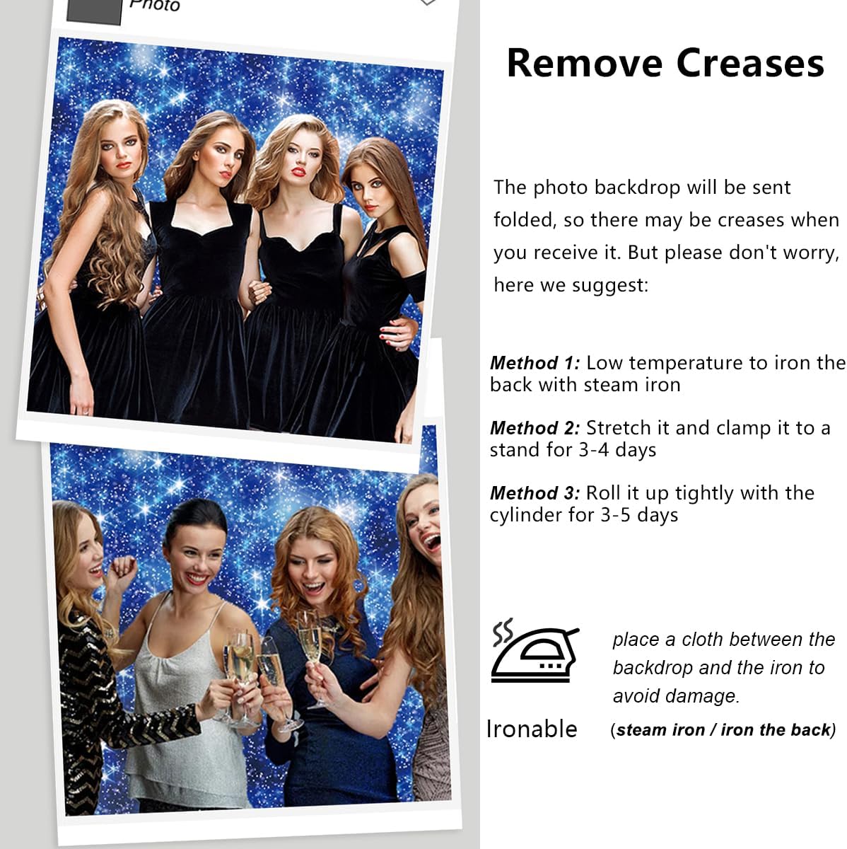 YongFoto Blue Glitter Backdrop 7x5ft Silver Light Spots Navy Blue Sequin Bokeh Photography Background Birthday Bridal Shower Wedding Photography Background Party Banner Decor Portraits Photoshoot