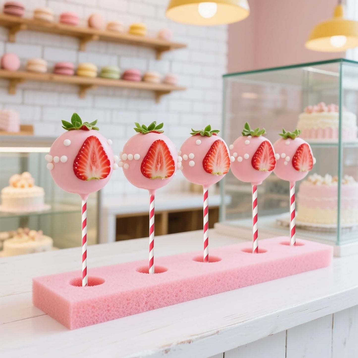 Disposable Paper Drinking Straws, 5.75" Short Red Striped Paper Cocktail Stirrers Straws for Coffee, Mixed Drinks, 500 Bulk