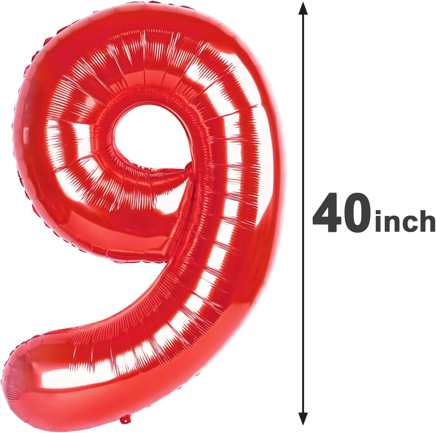 Number Balloon 40 Inch Red 9 Balloon, Large Numbers 9 9th Decorations for Girl Boy Birthday, 9 19 29 39 49 Birthday Party Engagement Wedding Supplies