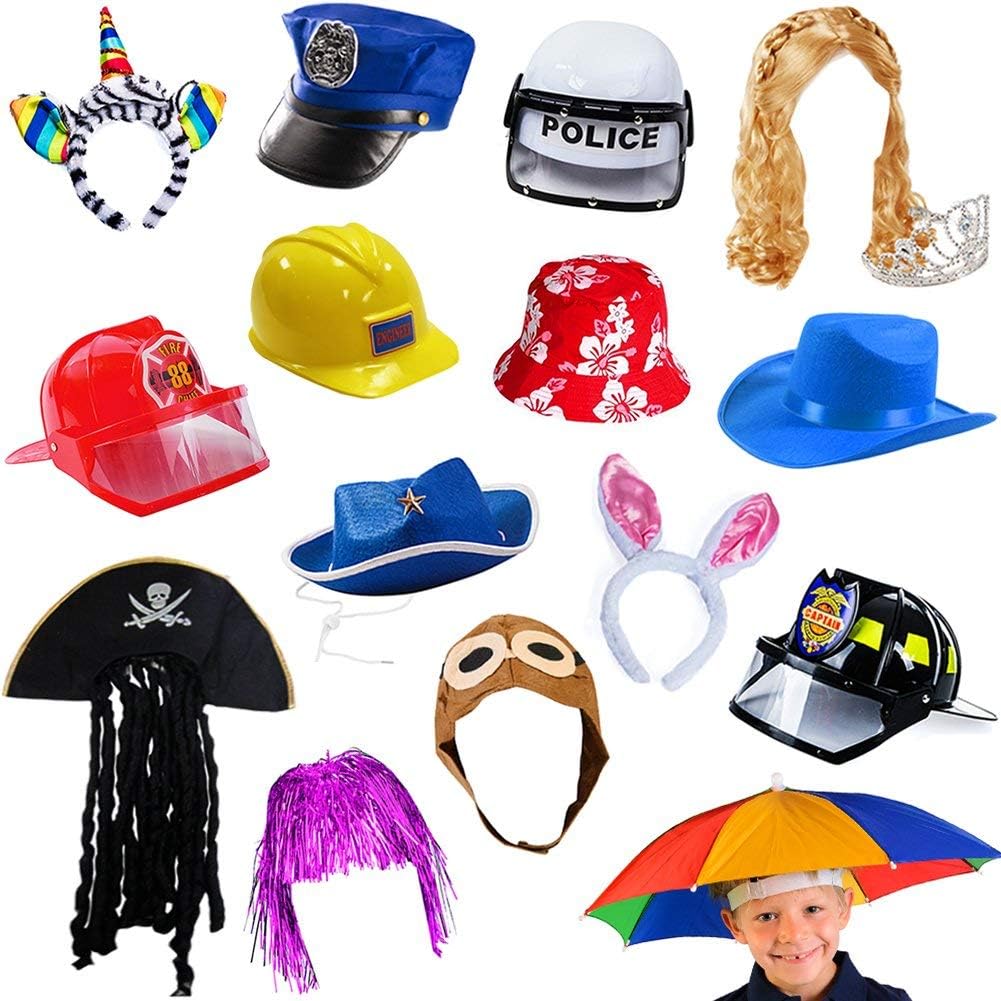 Funny Party Hats Photo Prop Hats 6 Assorted Dress Up Costume & Party Hats