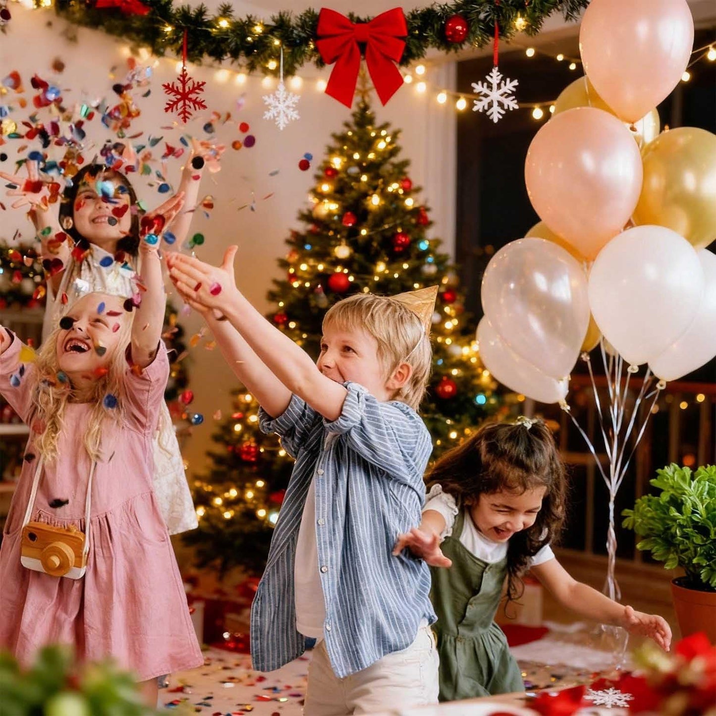 Red White and Green Round Foil Metallic Confetti for Fill Balloons, Wedding, Birthday, Christmas Party, Festival Decoration(8000PCS)