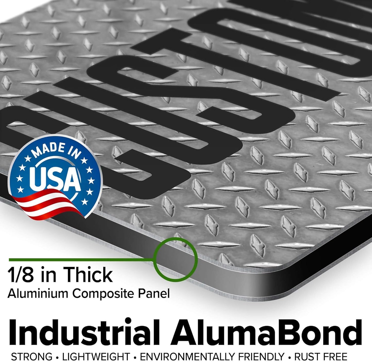 Custom Sign, Custom Street Sign, 11 Font Colors, 13 Font Styles, 4 Hole Options, 22 Sizes, 9x18 Inches, Rust Free DiBound, Fade Resistant, Made in USA by My Sign Center (Diamond Metal)