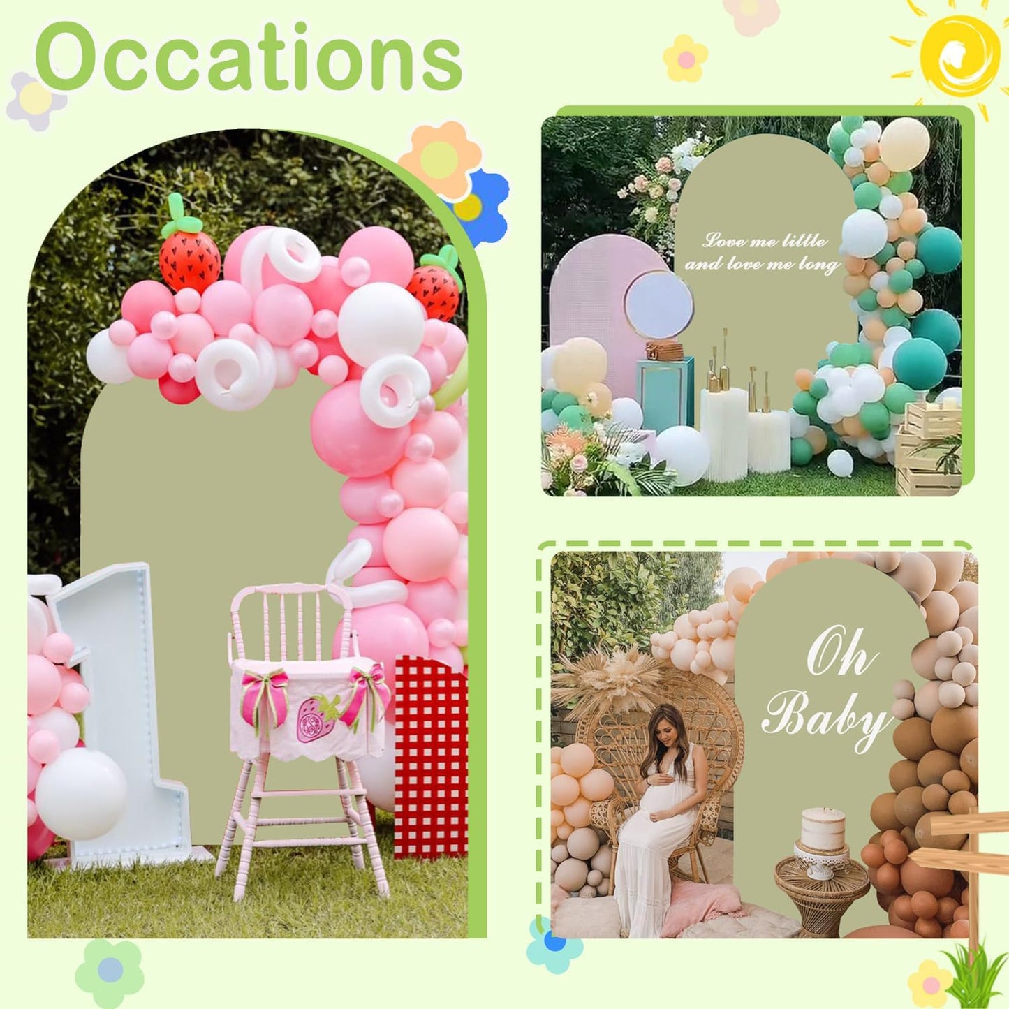 Sage Arch Cover Green Wedding Arch Stand Covers 6FT Arched Backdrop Cover Spandex Arch Covers Stretchy Backdrop for Arch Wall Panels Chiara Back Drop Cover Baby Shower Party Decorations