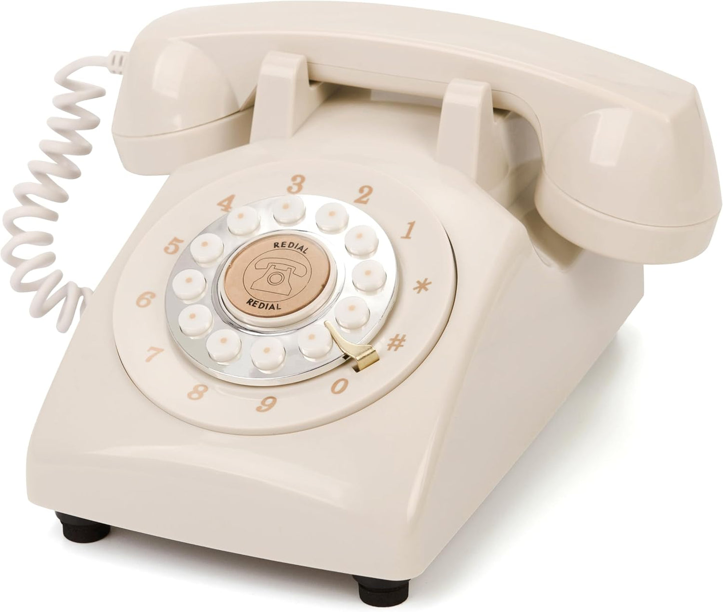 Audio Guest Book Wedding Phone, Audio Phone Guestbook Leave a Message Phone for Bridal Shower Birthday Party Baby Shower Anniversary Engagement Daily (Beige)