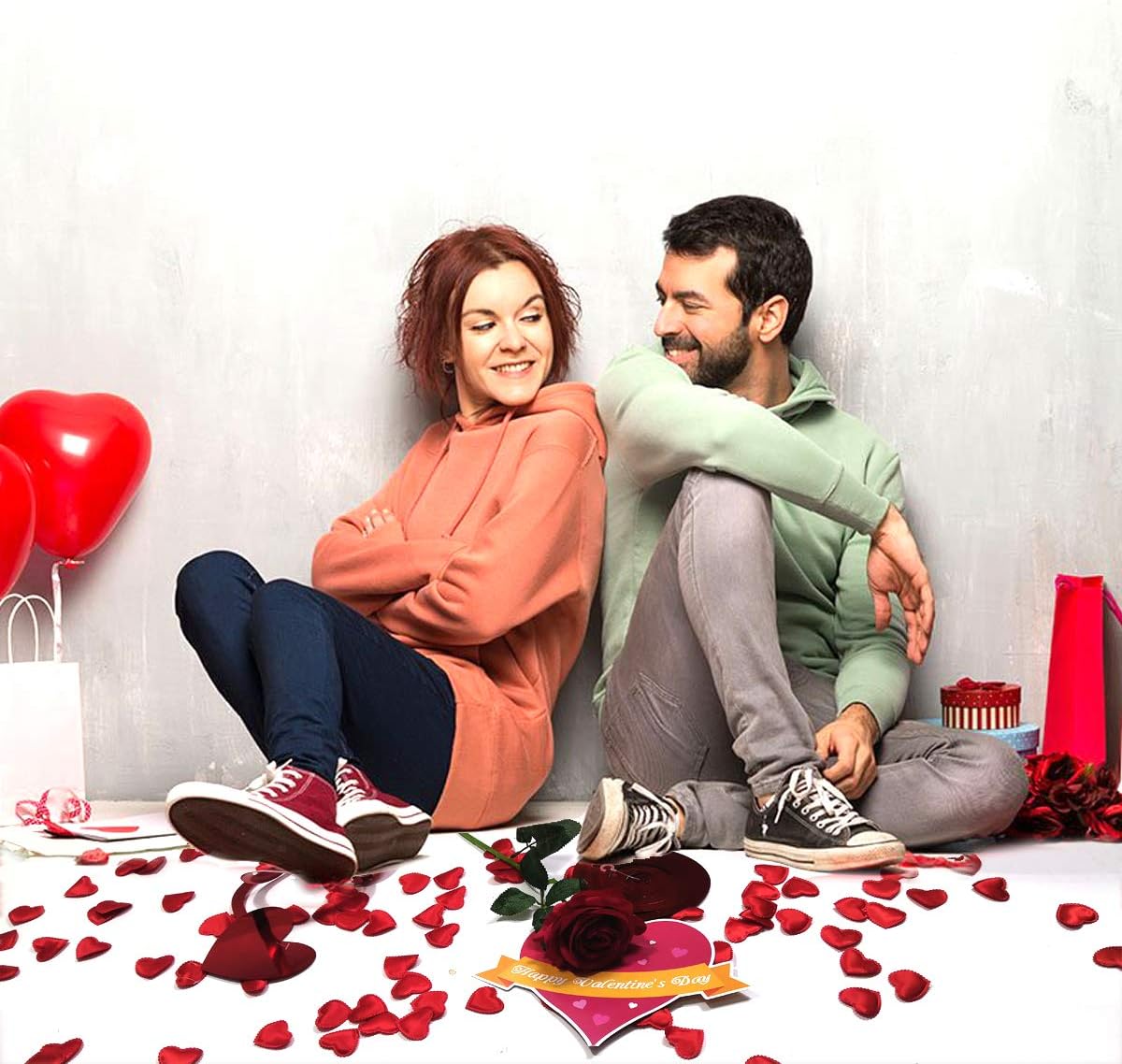 Heart Confetti Decoration - Romantic Decor for Valentine's Day,Mother's Day,Birthday,Anniversary,Thanksgiving,Christmas,New Year (400PCS, Red)