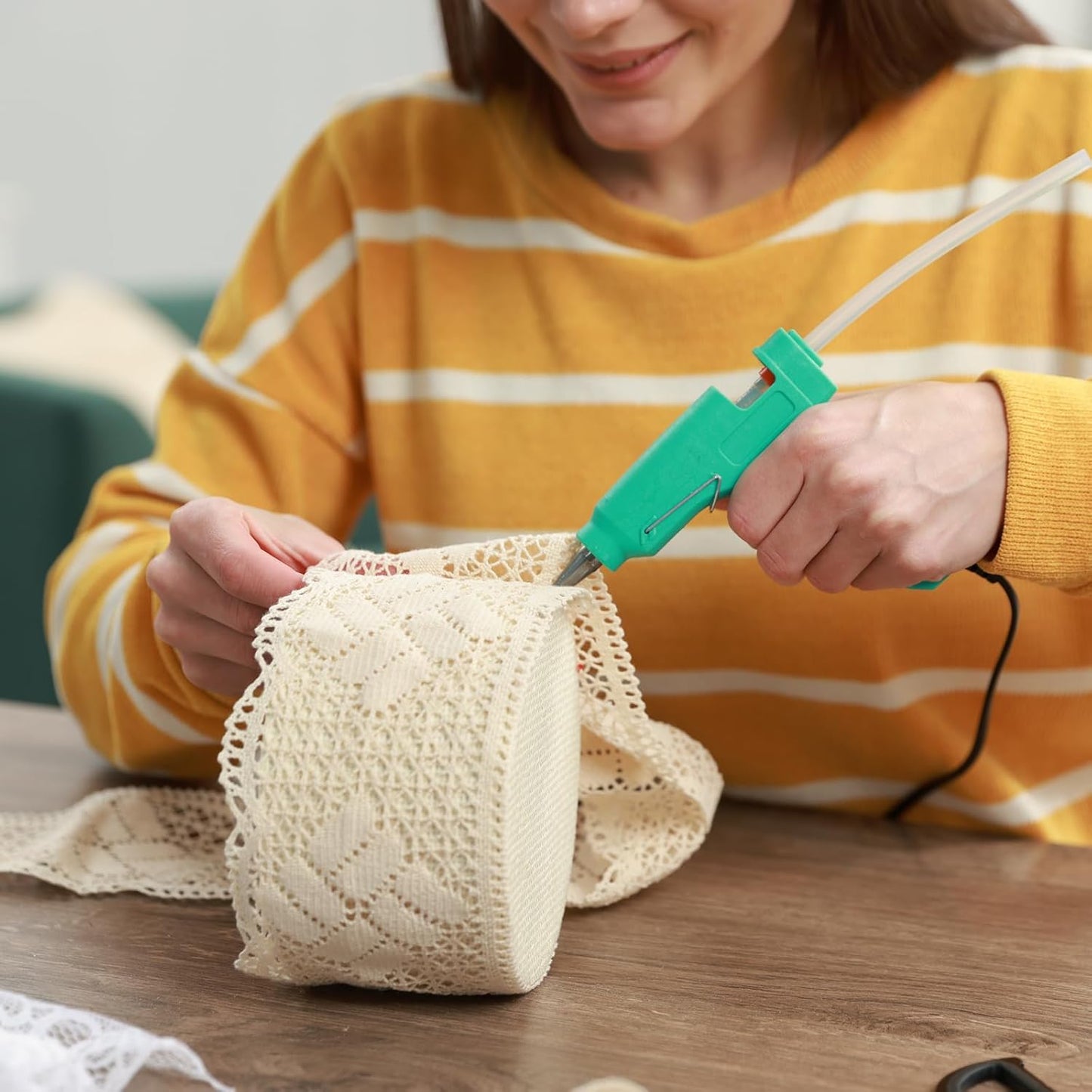 HARFINGTON 10pcs Hot Glue Sticks 0.28" Dia x 11.81" Long EVA Mini Hot Melt Adhesive Glue Stick for Hot Melt Gun Wood Plastic Glass Flowers Fabrics Foam, Multicolor