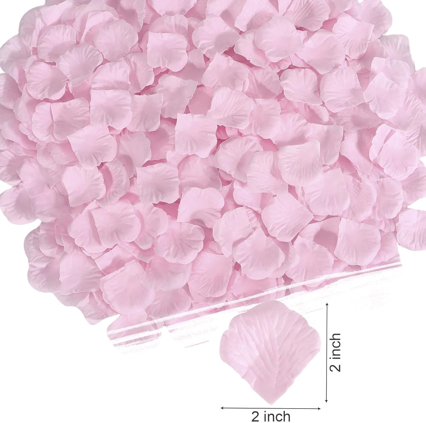 1000 Pcs Pink Rose Petals Artificial Silk Flower Petals Romantic Decorations for Wedding Engagement Birthday Event Anniversary Party Backdrop Supplies