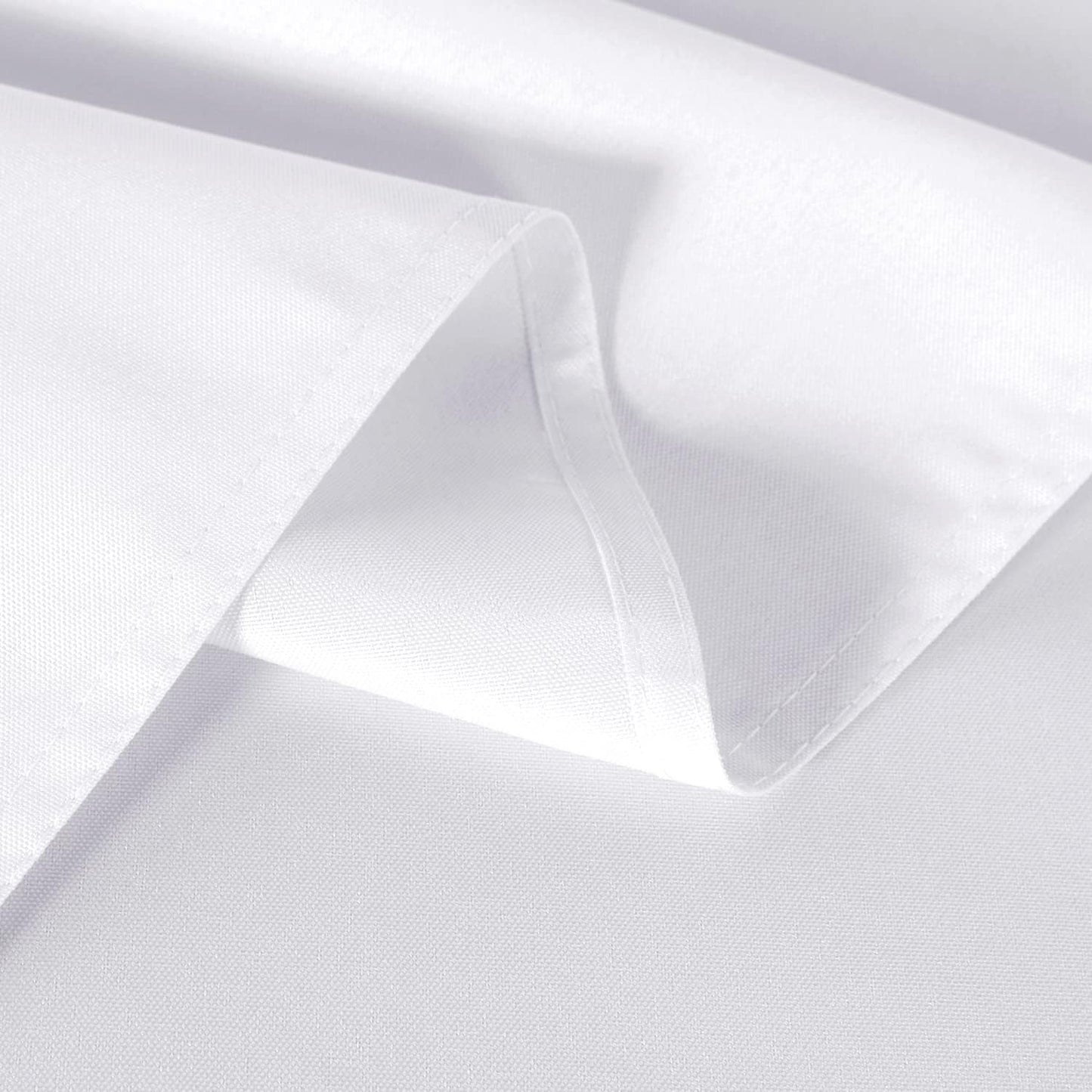 sancua 10 Pack White Tablecloth 60 x 120 Inch, Rectangle Table Cloth for 8 Feet Tables - Stain and Wrinkle Resistant Washable Polyester Table Cover for Dining Tables, Buffet Parties and Camping