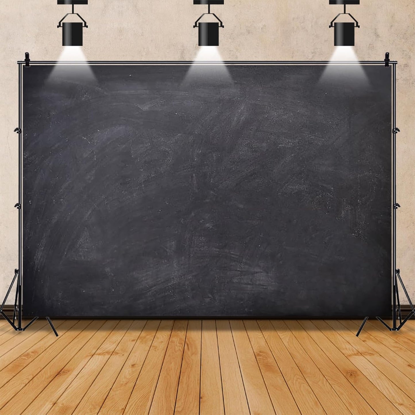 Renaiss 5x3ft Blank Blackboard Backdrop for Photoshoot Man Woman Portrait DIY Chalkboard Photography Background Back to School Banner School Season Photo Booth Props Wedding Teachers` Day Party Decor