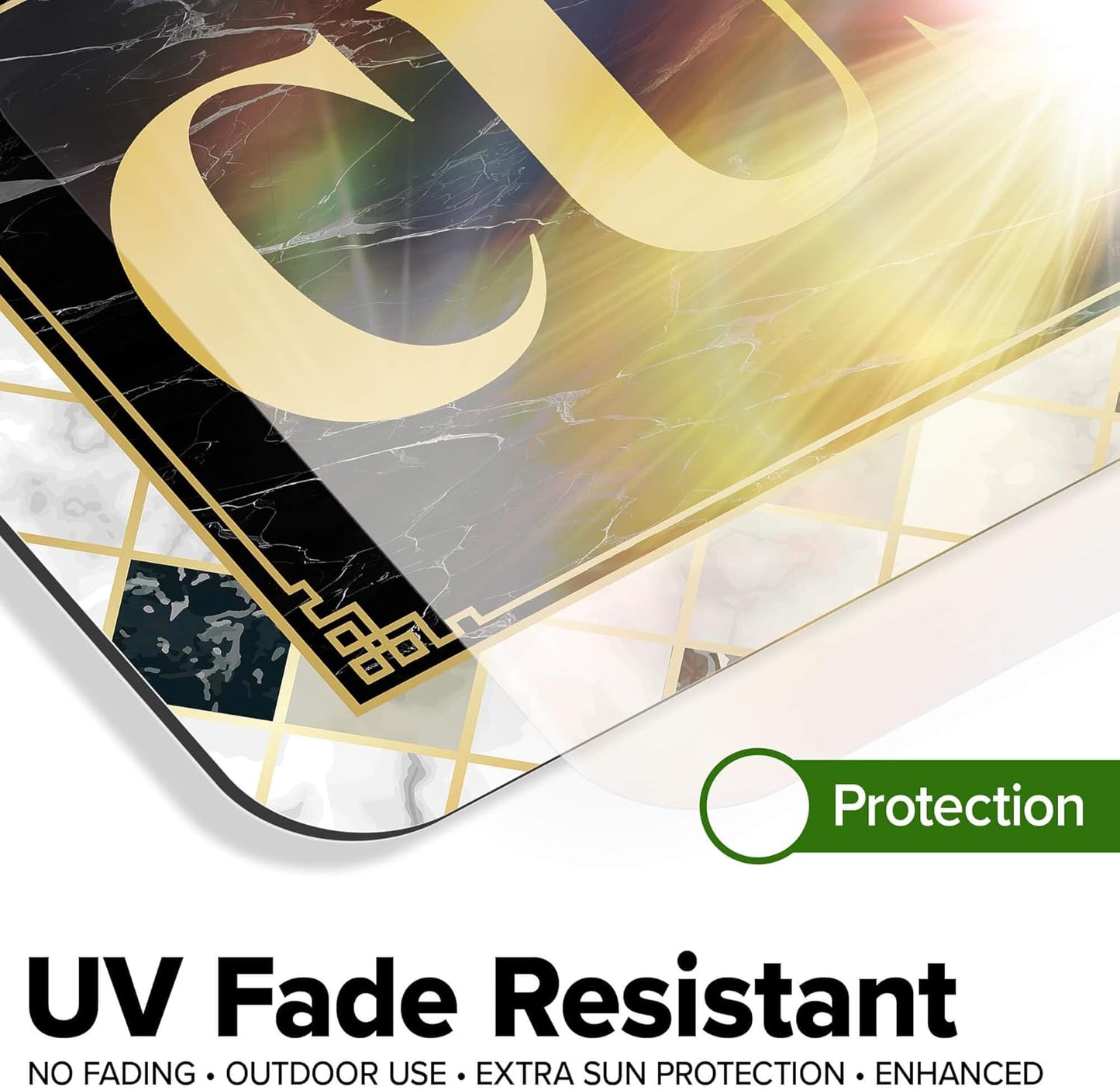 Custom Sign, Custom Street Sign, 11 Font Colors, 13 Font Styles, 4 Hole Options, 22 Sizes, 8x32 Inches, Rust Free DiBound, Fade Resistant, Made in USA by My Sign Center (Marble Tile)