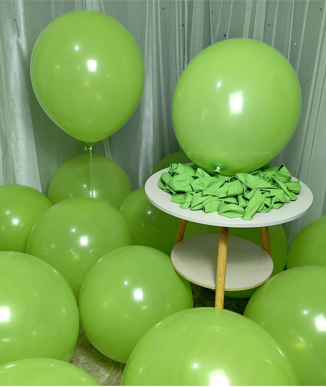 90 Pack Light Green Balloons 18 inch Green Latex Big Balloons for Party Decorations and Events ZWZLIULIAN