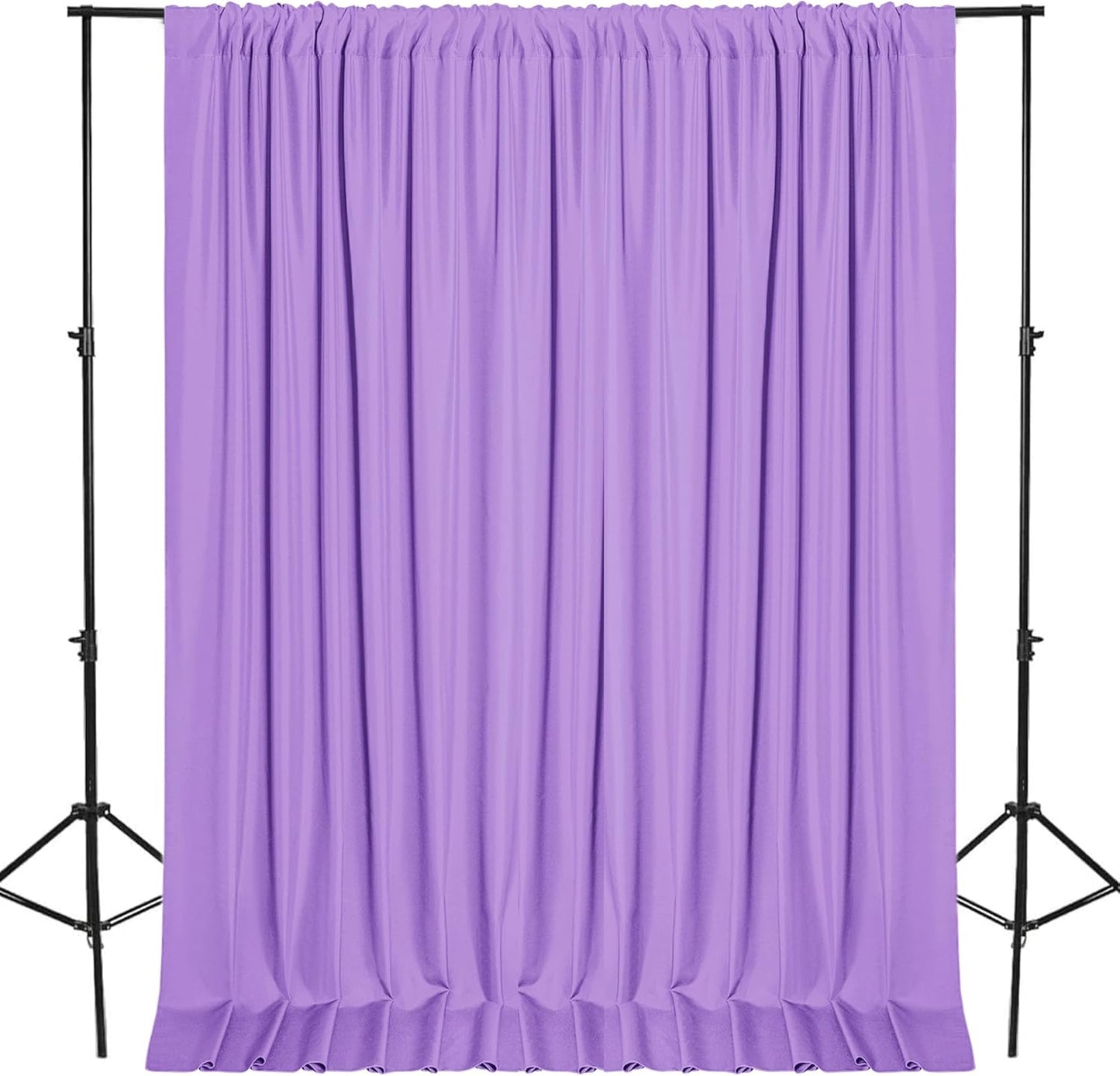 DWCN 10x7 FT Backdrop Curtains for Parties, Photography Backdrop Drapes with Rod Pockets for Wedding Decorations Stage Birthday Family Gatherings, 2 Panels 5ft x 7ft, Lavender