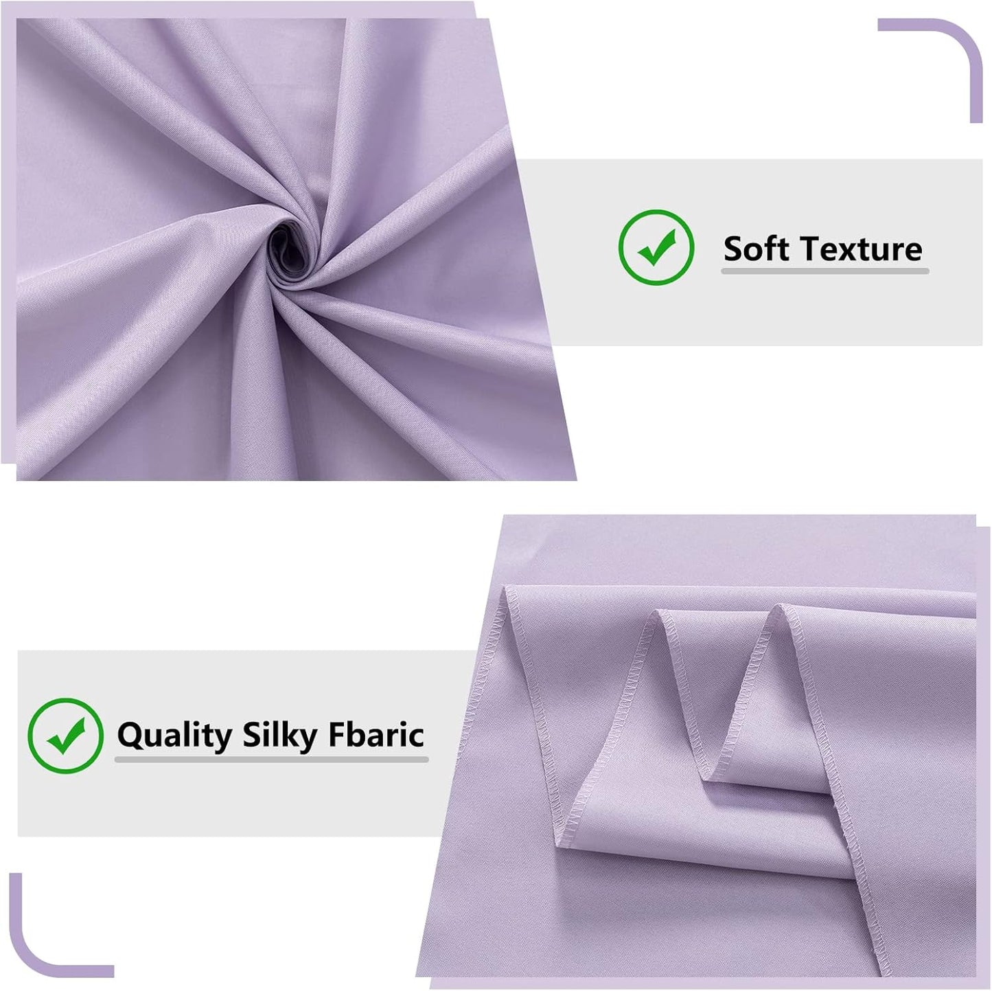 MYSKY HOME 10ft x 7ft Curtains Backdrop Curtains for Parties Light Purple Background Curtains Drapes Wedding Curtains Stage Curtains Rod Pocket Drapes Backdrop for Baby Showers, 5ft x 7ft, 2 Panels