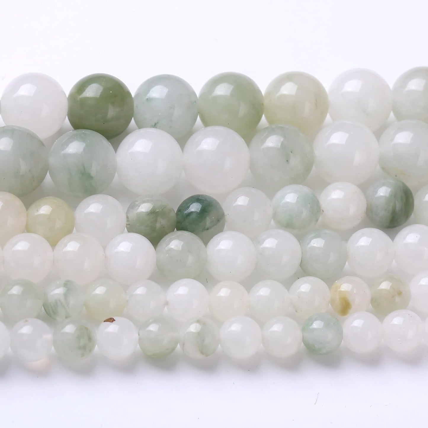 Blue and White Streamer Stone Beads for Jewelry Making DIY Craft Gemstone Beads Kit (10mm, 35pcs) Smooth Healing Crystal Beads for Bracelets, Necklaces, Home Decor