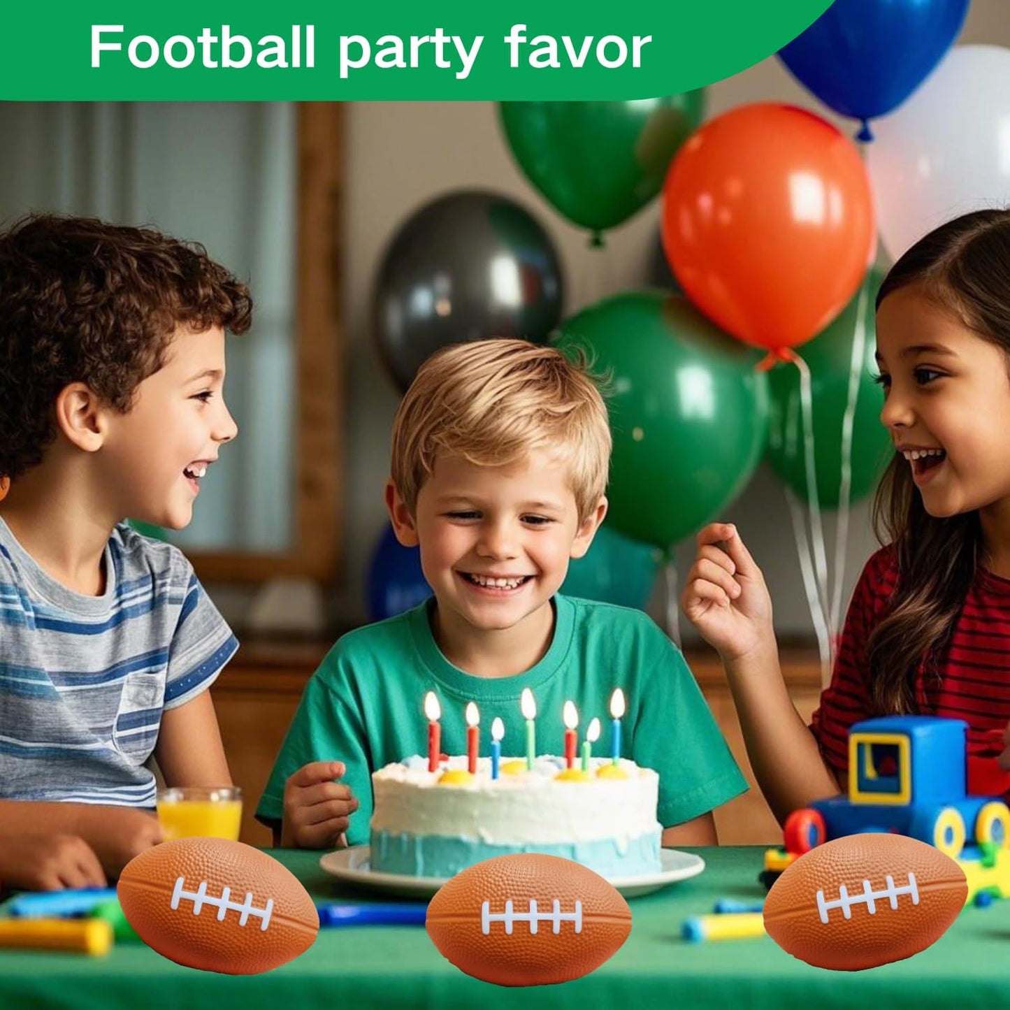 ALISSAR 6-Pack 5.7" Mini Football Stress Balls, Mini Foam Footballs for Football Party Superbowl Decoration, School Carnival Reward