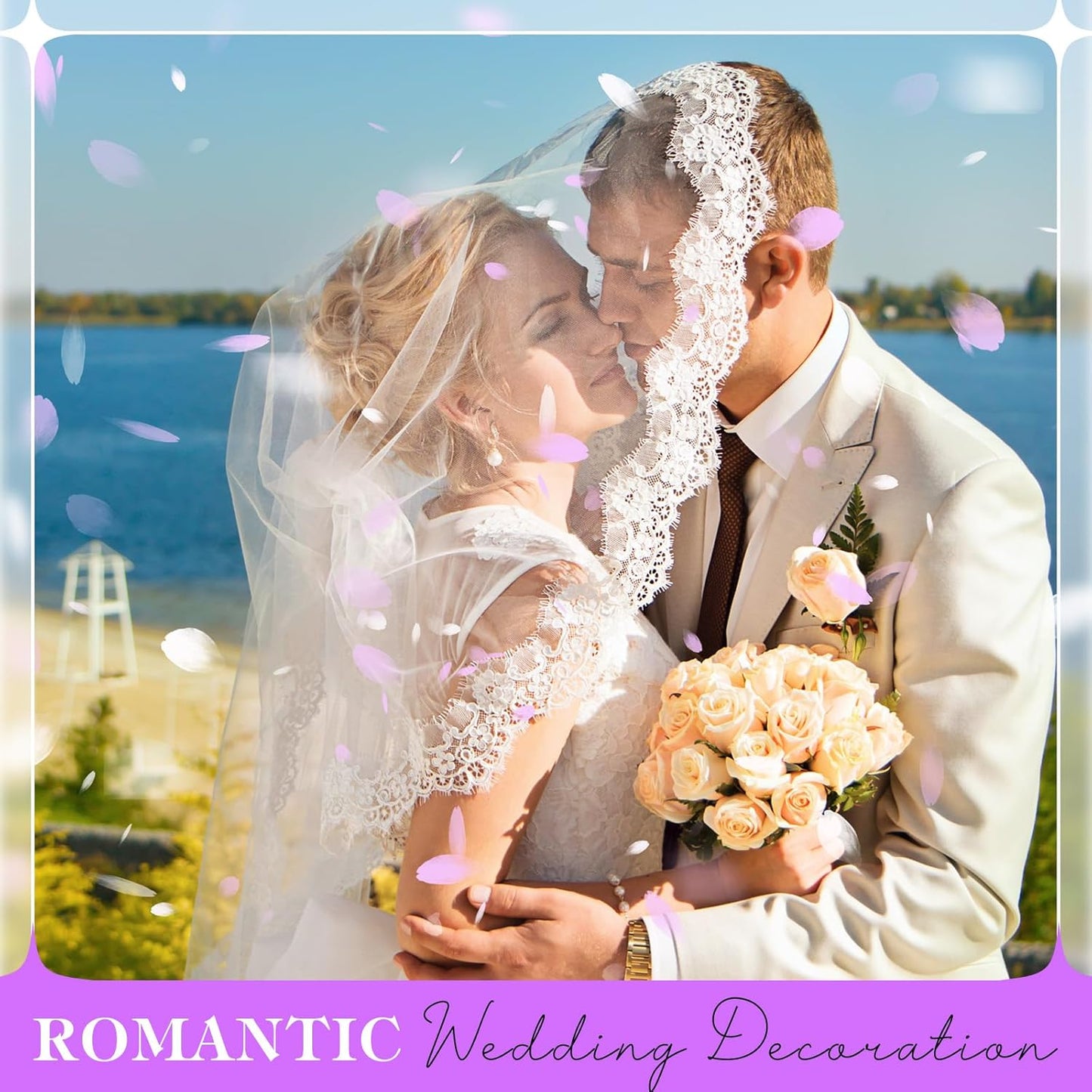 2500 PCS Purple and White Hydrangea Petals 100% Natural Real Flower Petals for Wedding Aisle, Flower Girl Scattering Flowers, Will You Marry Me, Romantic Night, Proposal, Anniversary, Special Night