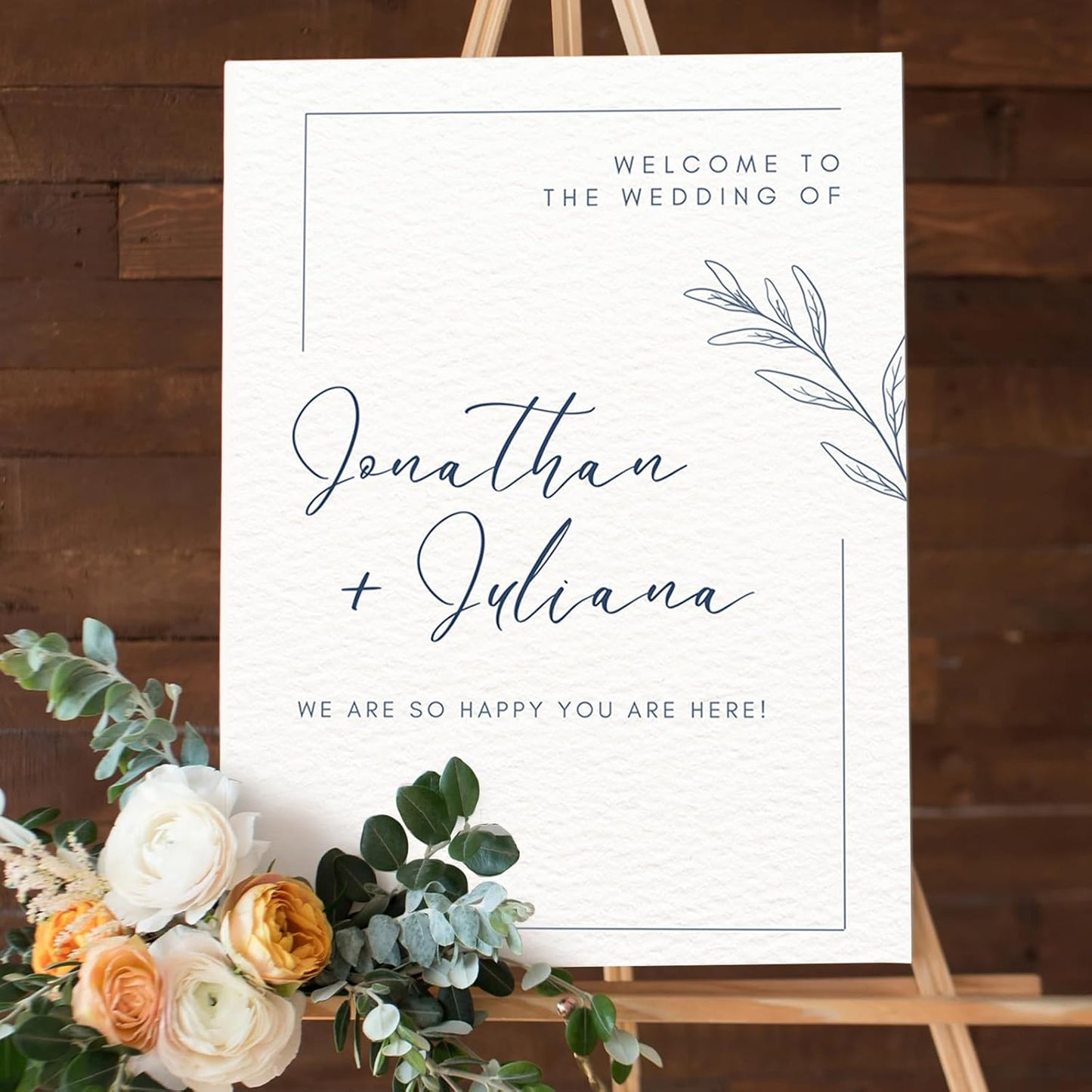 Custom Wedding Welcome Sign for Bridal Party, Engagement, Personalized Welcome to our Weddings Poster, Canvas, Wooden, Unique Reception Signs for Bride & Groom, Celebration Decor