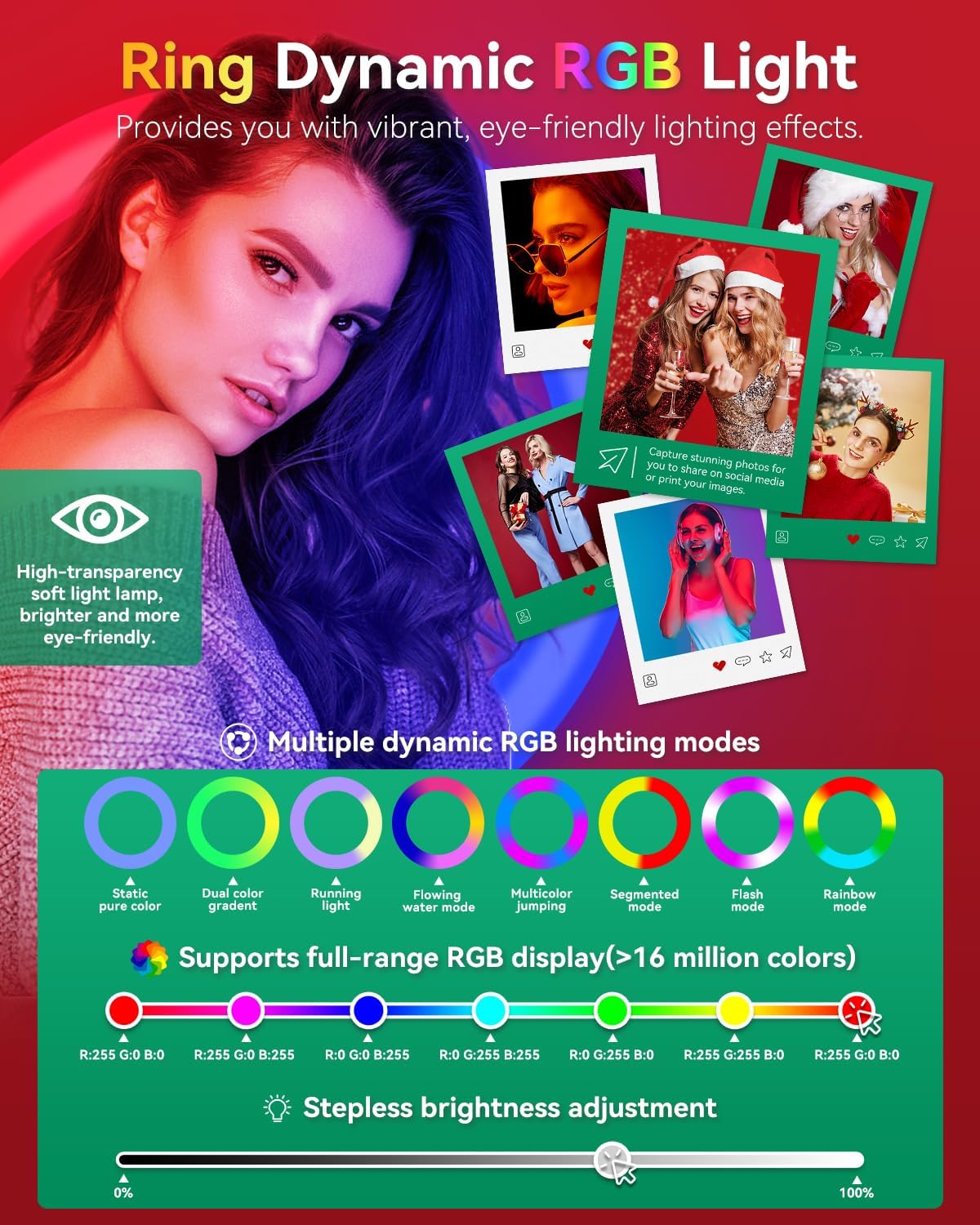 Portable Photo Booth Stand for iPads 10.2in-13in, Provide Cyratok APP Control and RGB Fill Light Lightweight Aluminum Alloy Photobooth Machine for Halloween Rental Wedding