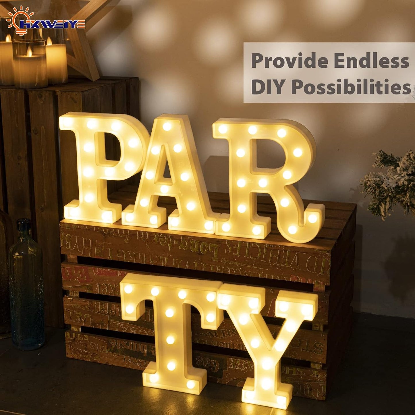HXWEIYE Light Up Letters P, LED Marquee Letters Sign 26 Alphabet and 10 Number Big Lights for Party Birthday Bar Battery Powered Christmas Decor (Warm White)