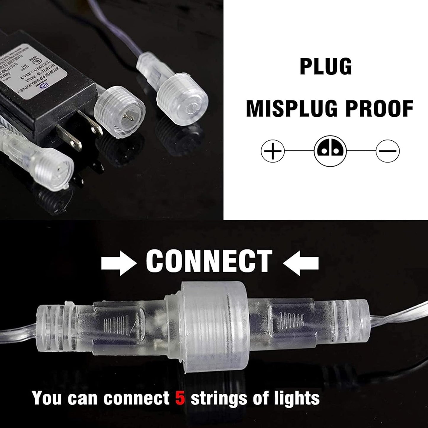 Dazzle Bright 4th of July Lights Decorations, 288LED Red Blue and White Meteor Shower Rain Lights 12Inch 8 Tubes, Waterproof Plug in Falling Rain Light Independence Day for Outdoor Yard