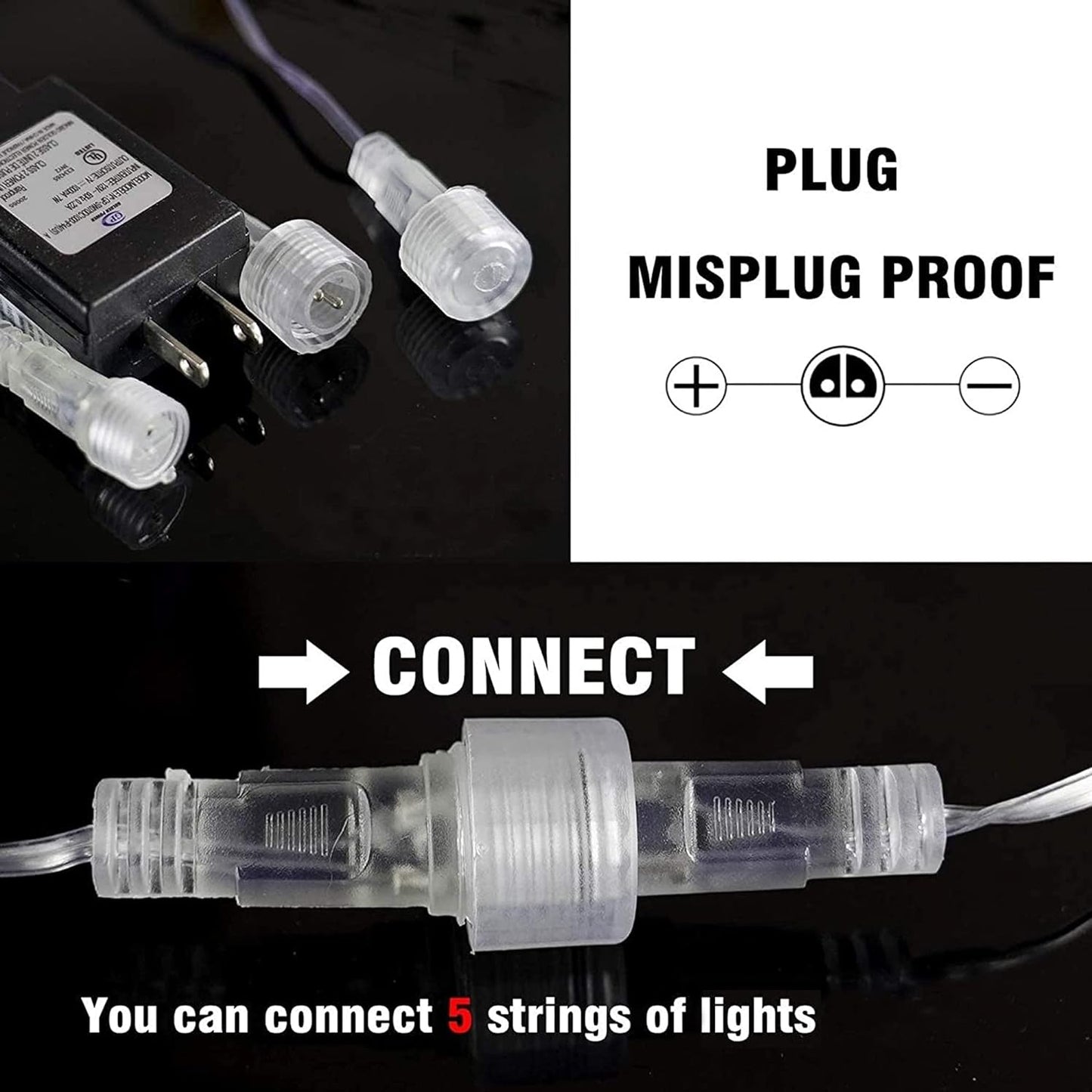 Dazzle Bright 864 LED Christmas Light, Meteor Shower Rain Lights 11.8 Inch 24 Tubes, Waterproof Plug in Falling Rain Lights Christmas Decorations for Xmas Bushes Tree Yard Party (White)