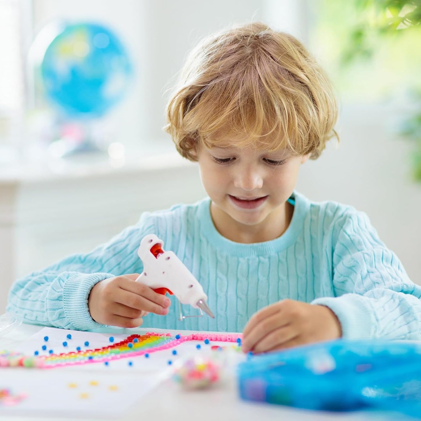 uxcell 20pcs Hot Glue Sticks for Glue Gun 7mm/0.27-inch x 4-inch Mini Hot Melt Adhesive Glue Stick Glitter Purple