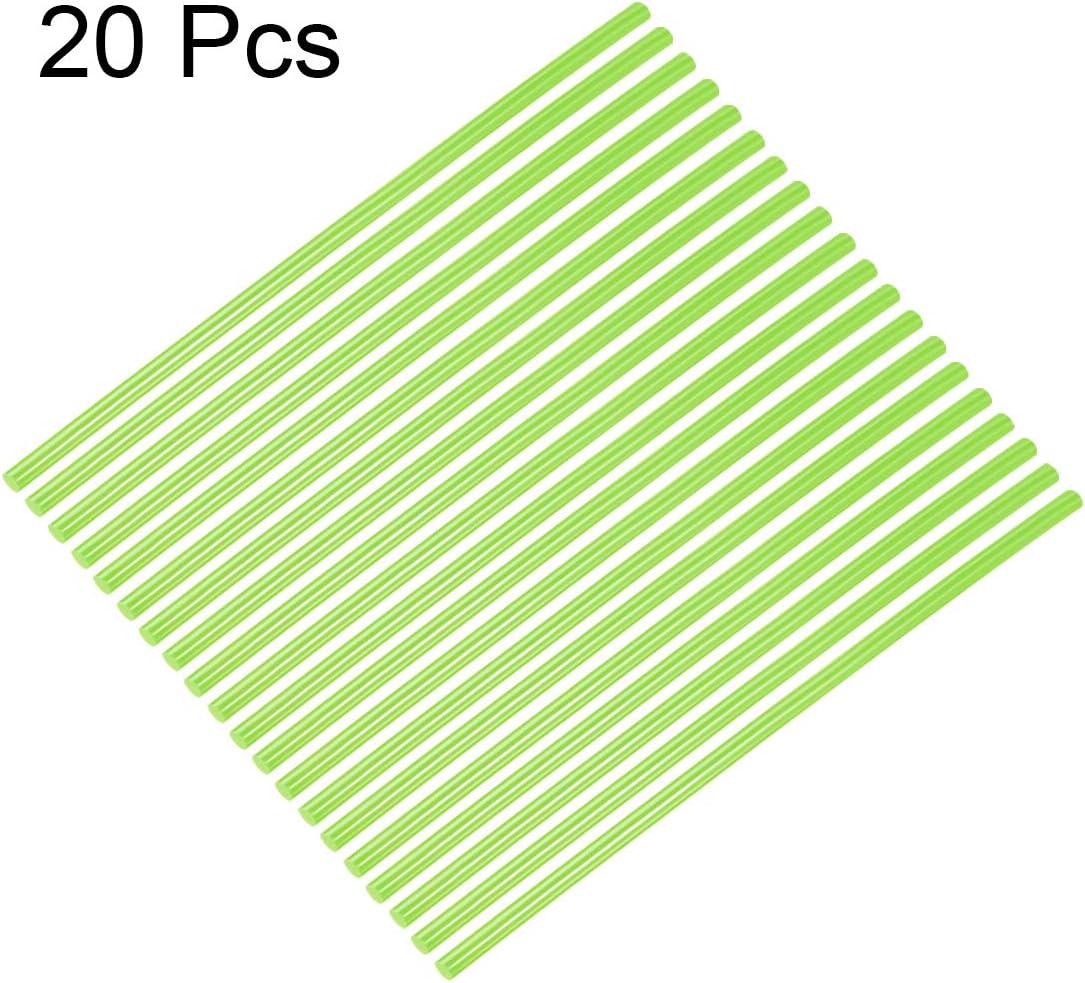 uxcell 20pcs Hot Glue Sticks for Glue Gun 7mm/0.28-inch x 10-inch Mini Hot Melt Adhesive Glue Stick Light Green