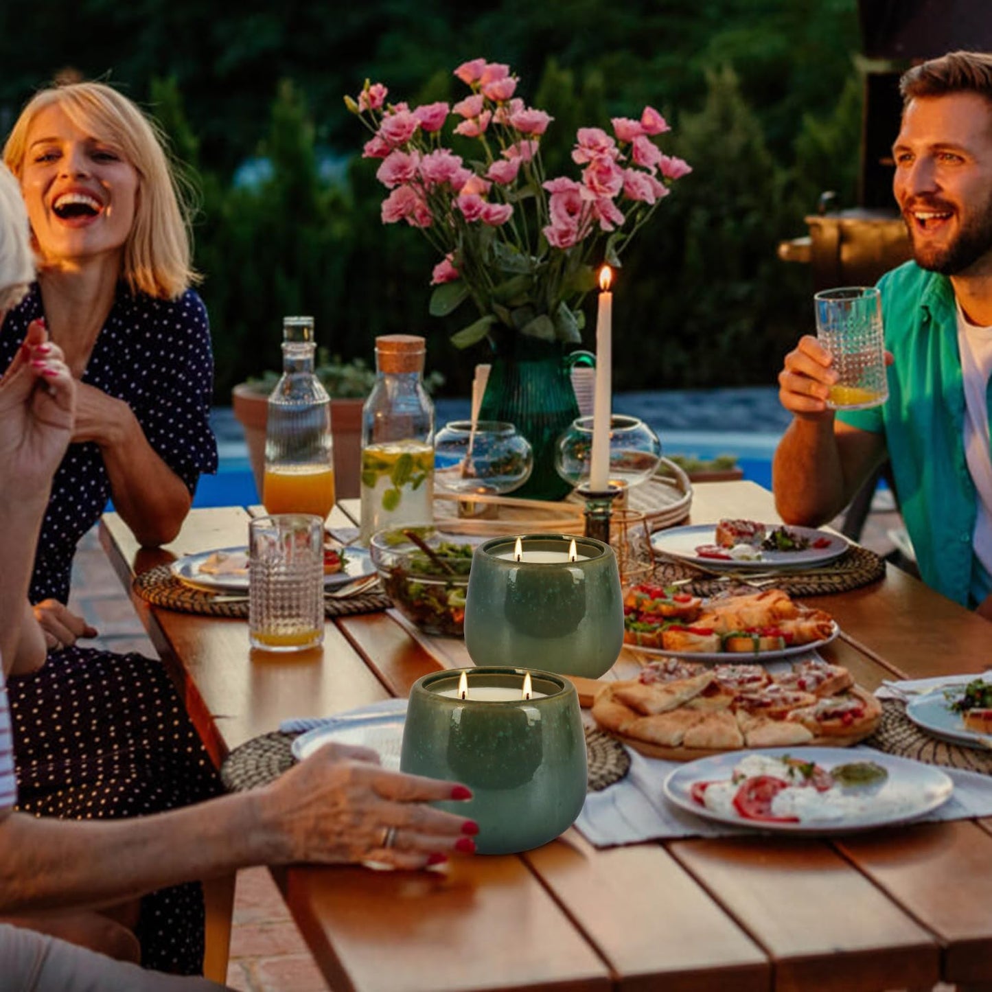 1 Pack Outdoor Citronella Candle Ceramic Mug |Outdoor - Safe for Picnic, Patio, Camping Adventures & Indoor, Great Gift Idea.