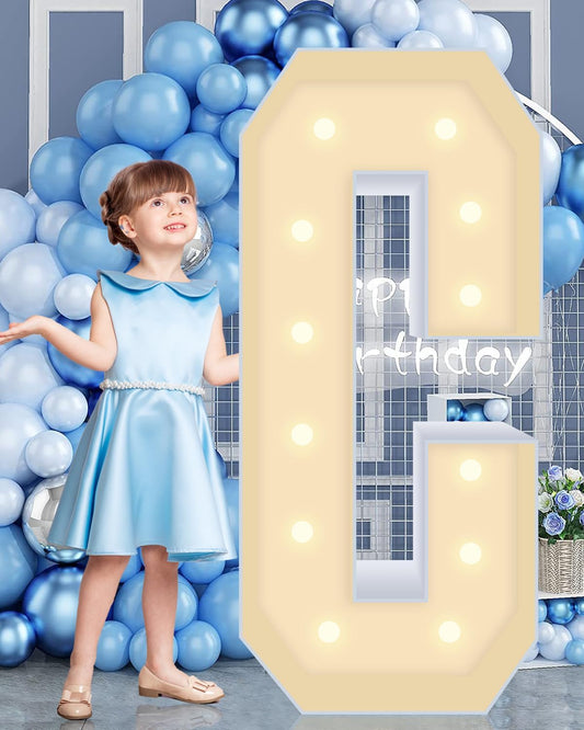 4FT Marquee Plastic Letters C - Light up Letters C Are Made from Corrugated Plastic Board - Quick Assembly Without Tools, Disassembled Components Can Be Used for Garage Sale Signs, Yard Sale Signs