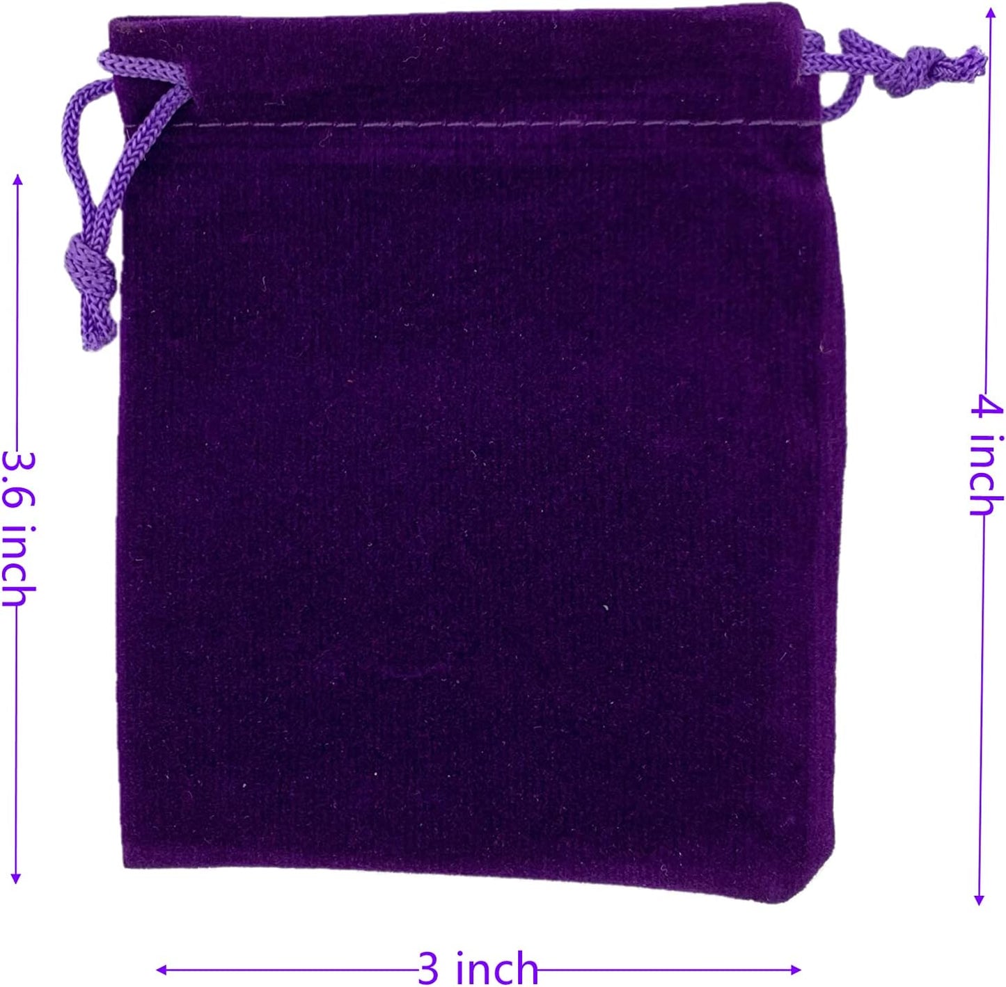 Palmhomee Pack of 48 3x4 Inch Velvet Drawstring Bags Gift Bag Velvet Pouch For Jewelry Wedding and Party Favor (Mixed Colors)