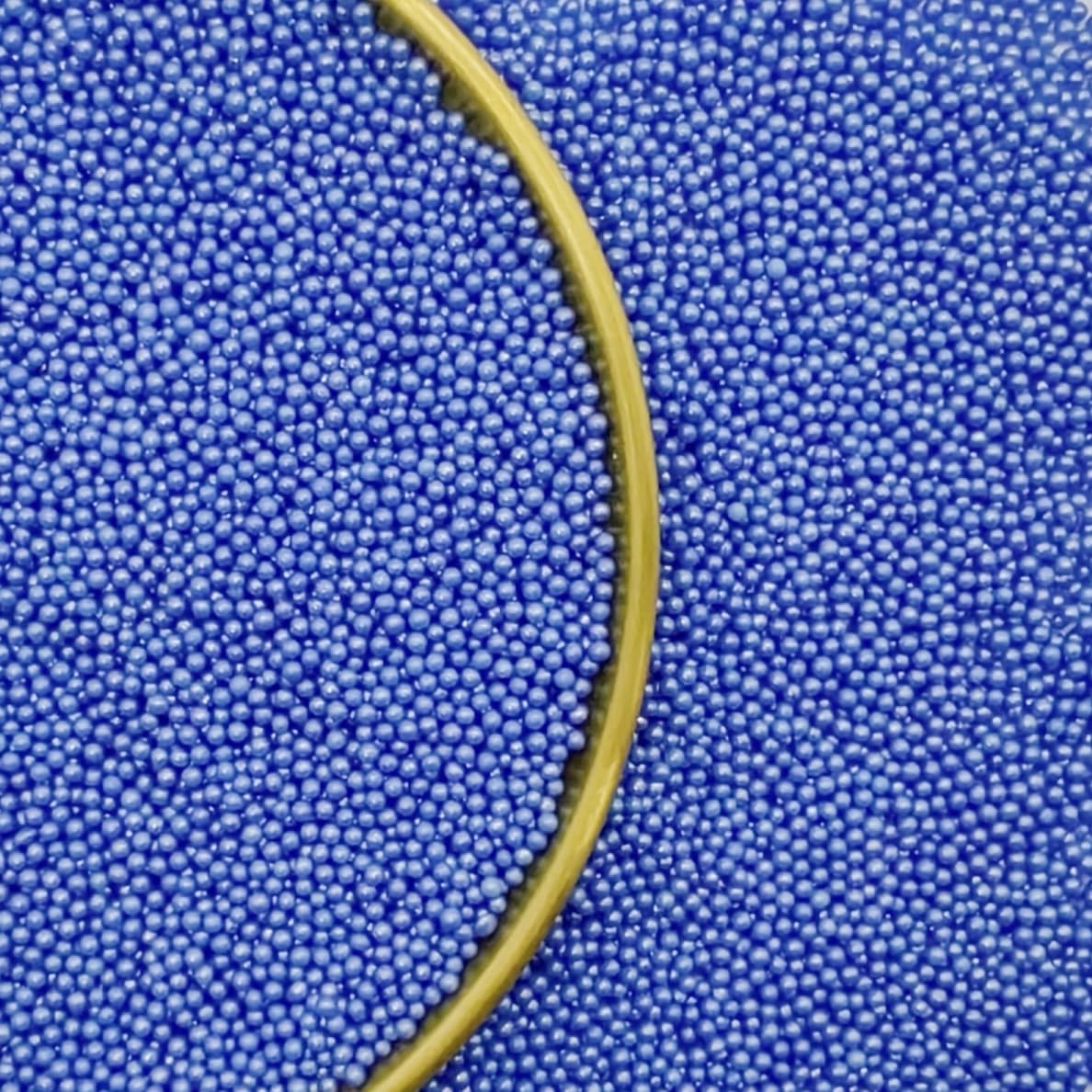 Edible Royal Blue Sprinkles Candy 2mm Mini Pearls Cake Decorations Cupcake Toppers Cookie Decorating Perfect for Wedding Party Valentine Halloween Christmas Supplies 3OZ