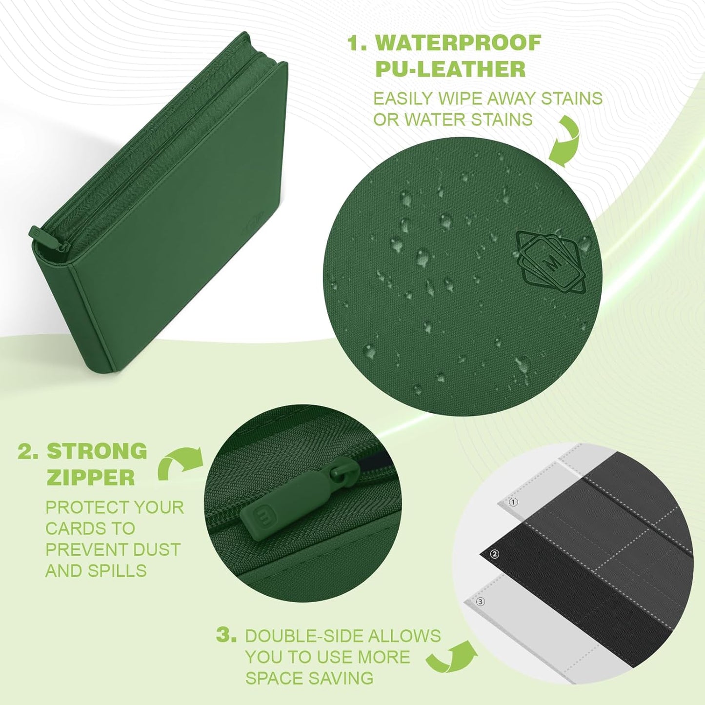 Premium Card Binder 16 Pocket,Trading Card Binder Holds up to 1000+Cards Sturdy Card Collection Album, Card Holder Folders for MTG, TCG, Game Cards & Sports Cards