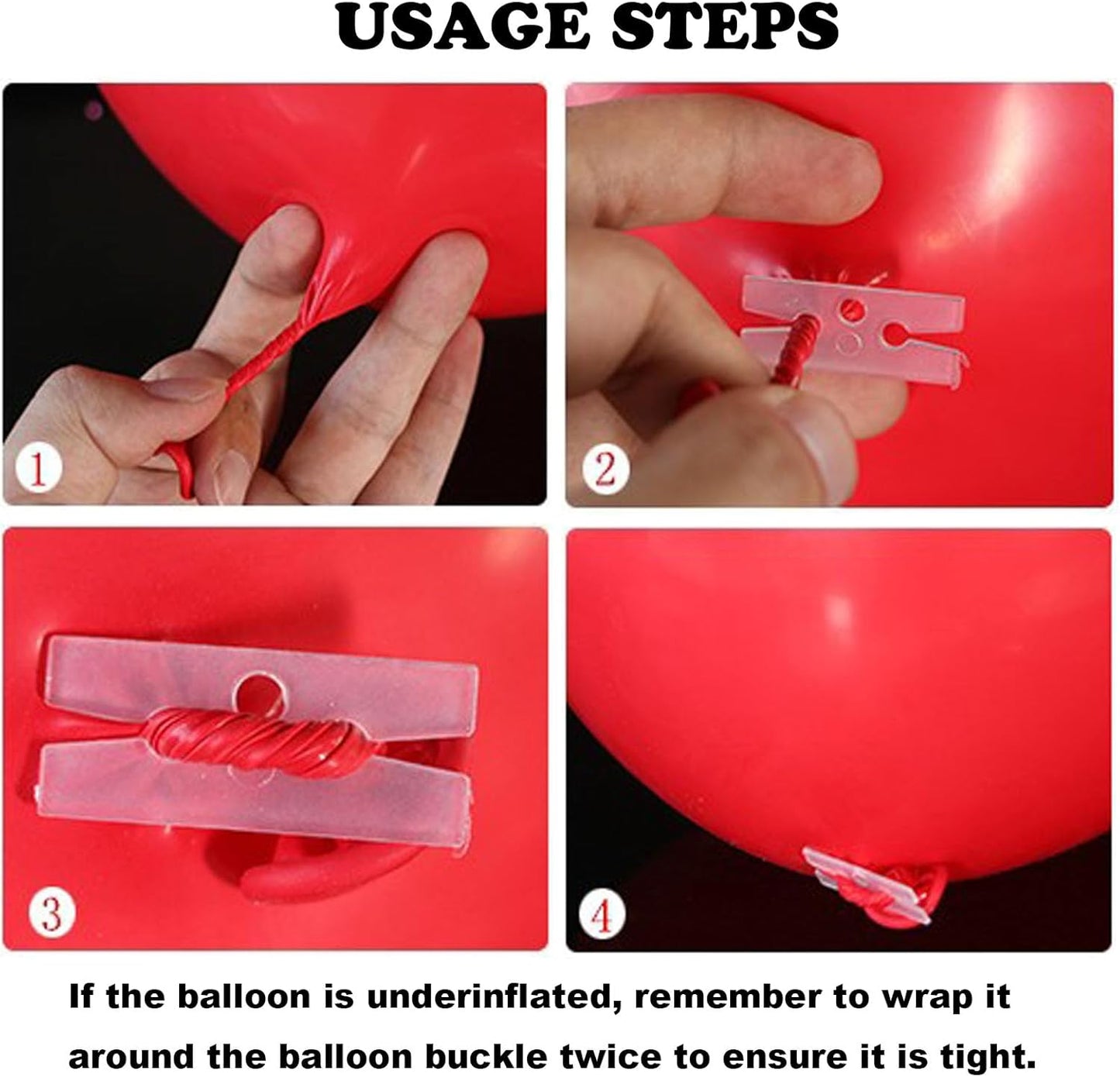 200pcs Plastic Balloon Clips Ties for Sealing H Shape Bulk Balloon Ties Clips Tool for Birthday Wedding Baby Shower Party Decorations