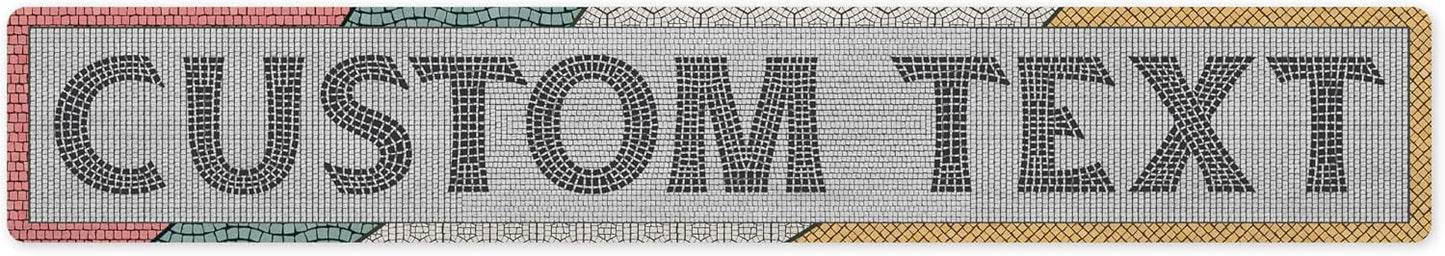 Custom Sign, Custom Street Sign, 11 Font Colors, 13 Font Styles, 4 Hole Options, 22 Sizes, 6x36 Inches, Rust Free DiBound, Fade Resistant, Made in USA by My Sign Center (Fauxsaic 2)