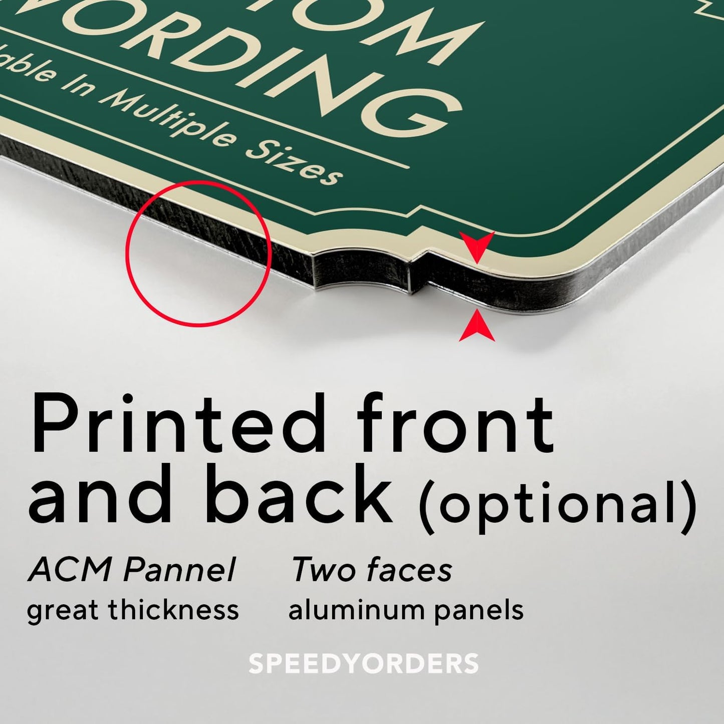 Custom Decorative Outdoor Metal Sign, Personalized Aluminum, Customized Driveway, Waterproof Made in USA - Design 2, Forest Green 18x12 In